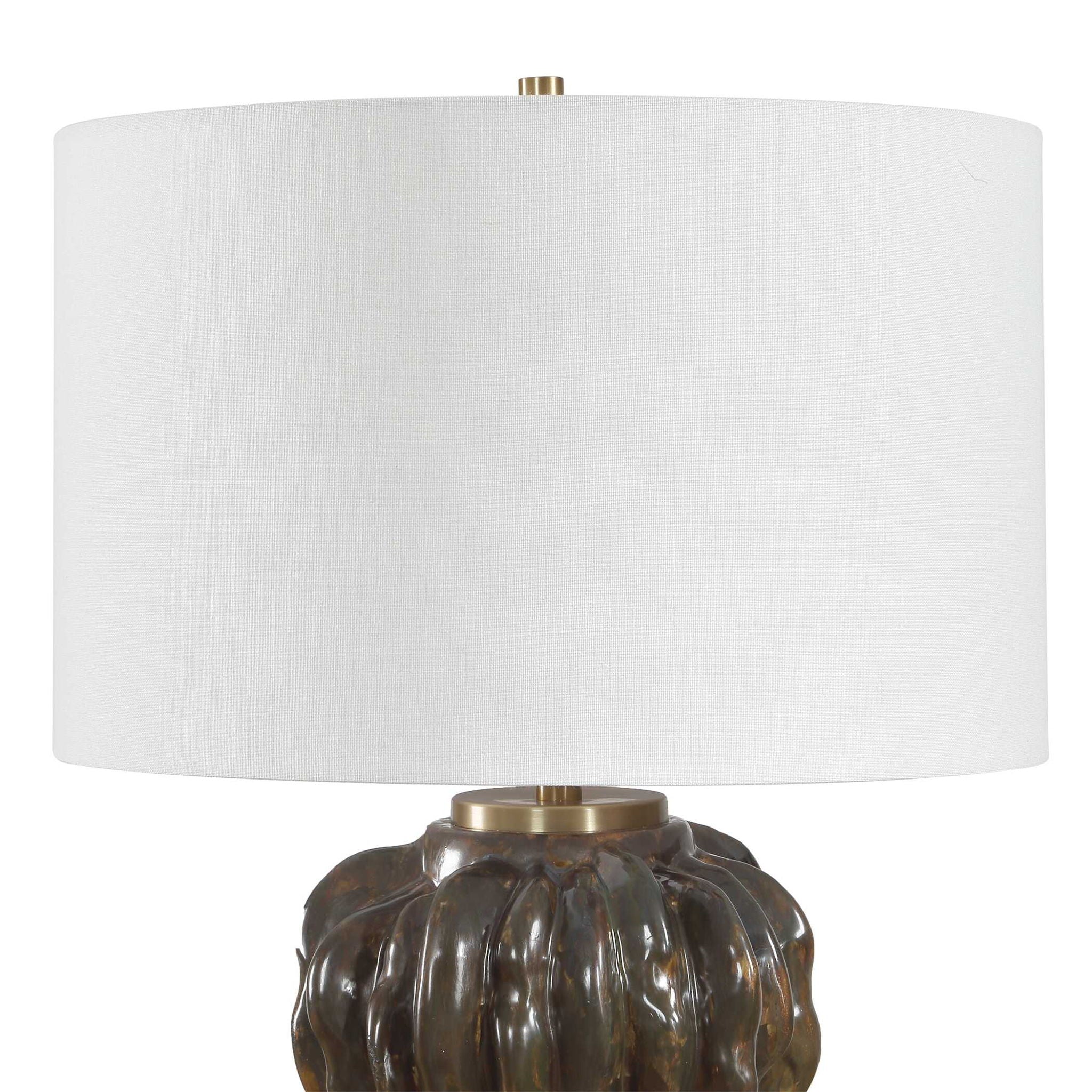 Jaudon - Stacked Table Lamp - Black / Bronze / Brown