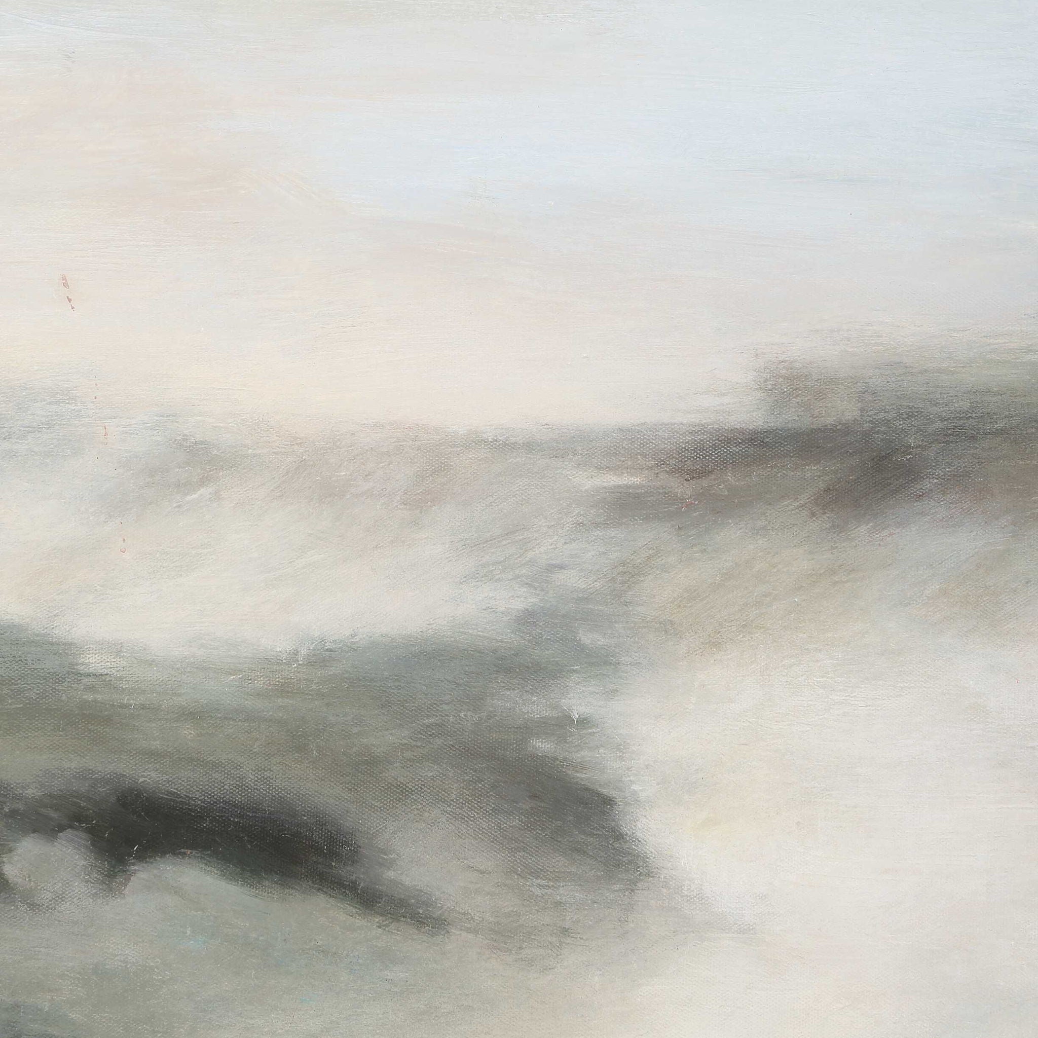 Crossing Paths - Coastal Landscape Painting - Black / Blue / Gray / White