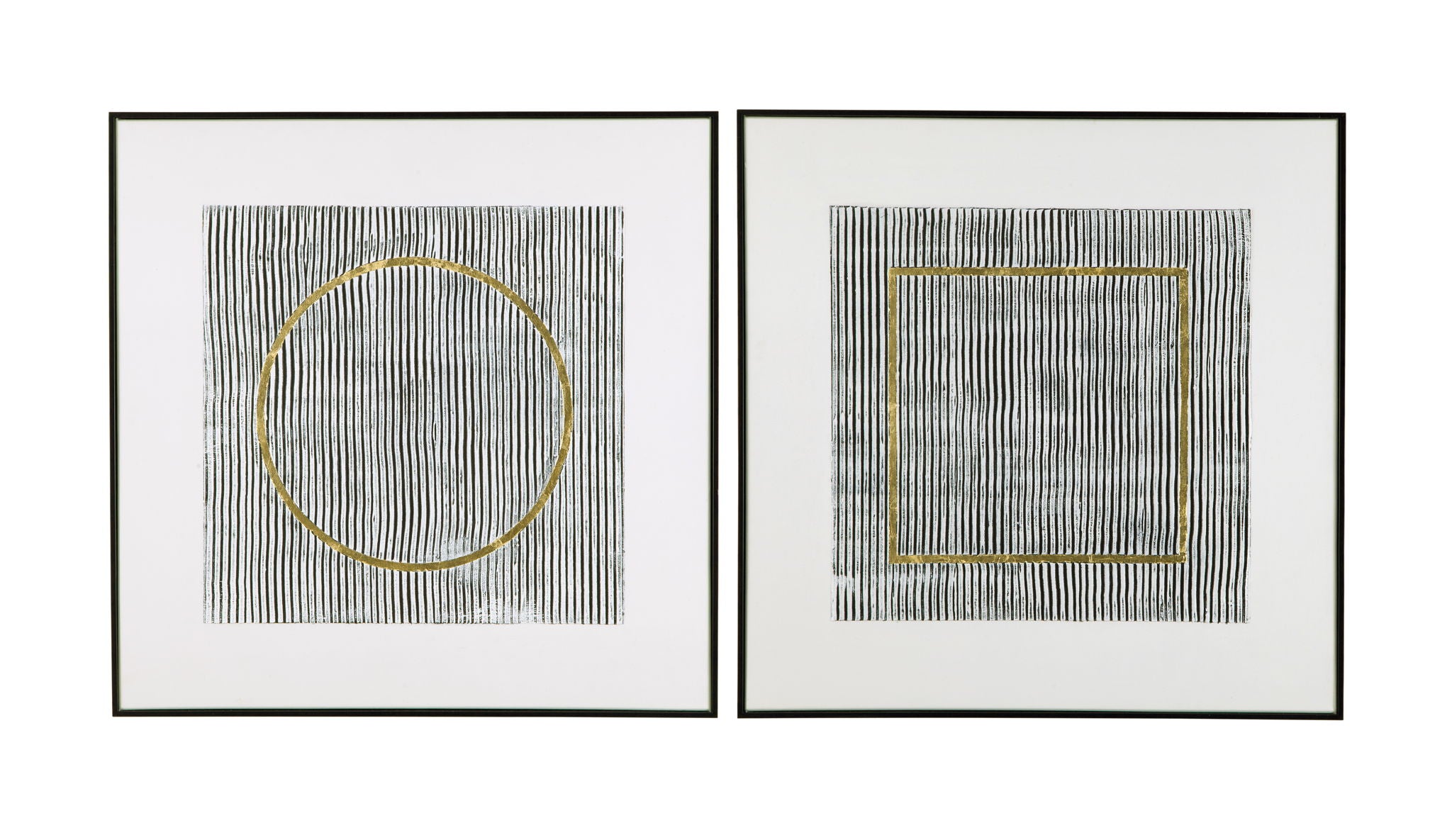 Graphite Canvas Art (Set of 2) - White