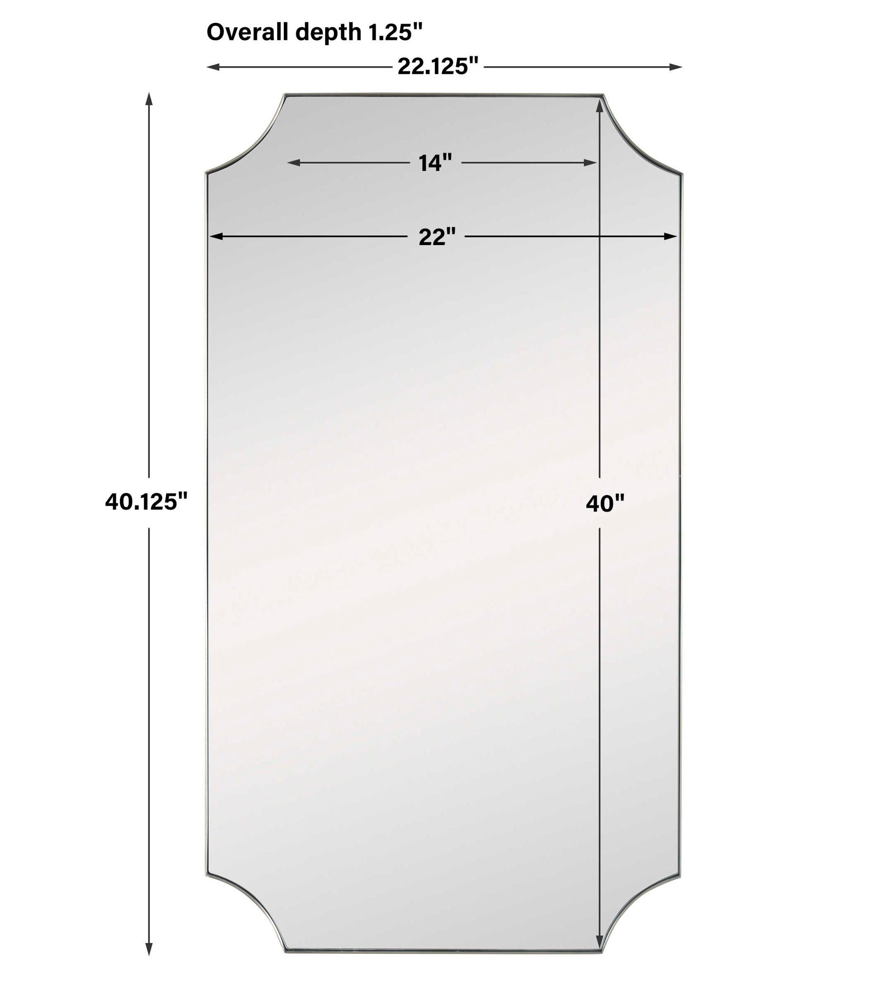 Lennox - Scalloped Corner Mirror
