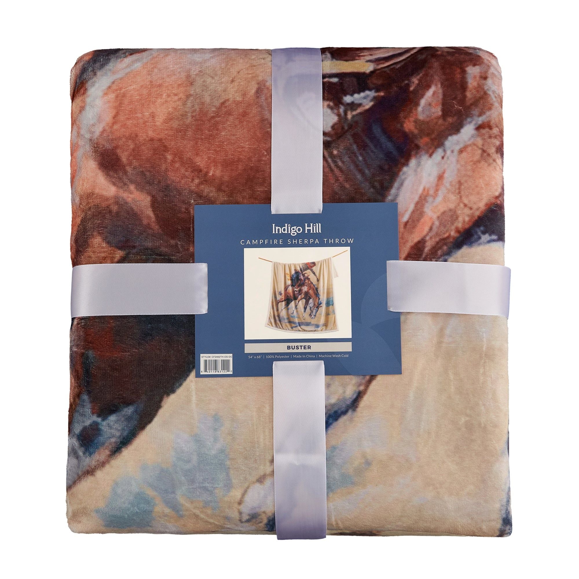 Campfire - Buster Campfire Sherpa Throw 6 Per Carton - Multi Color