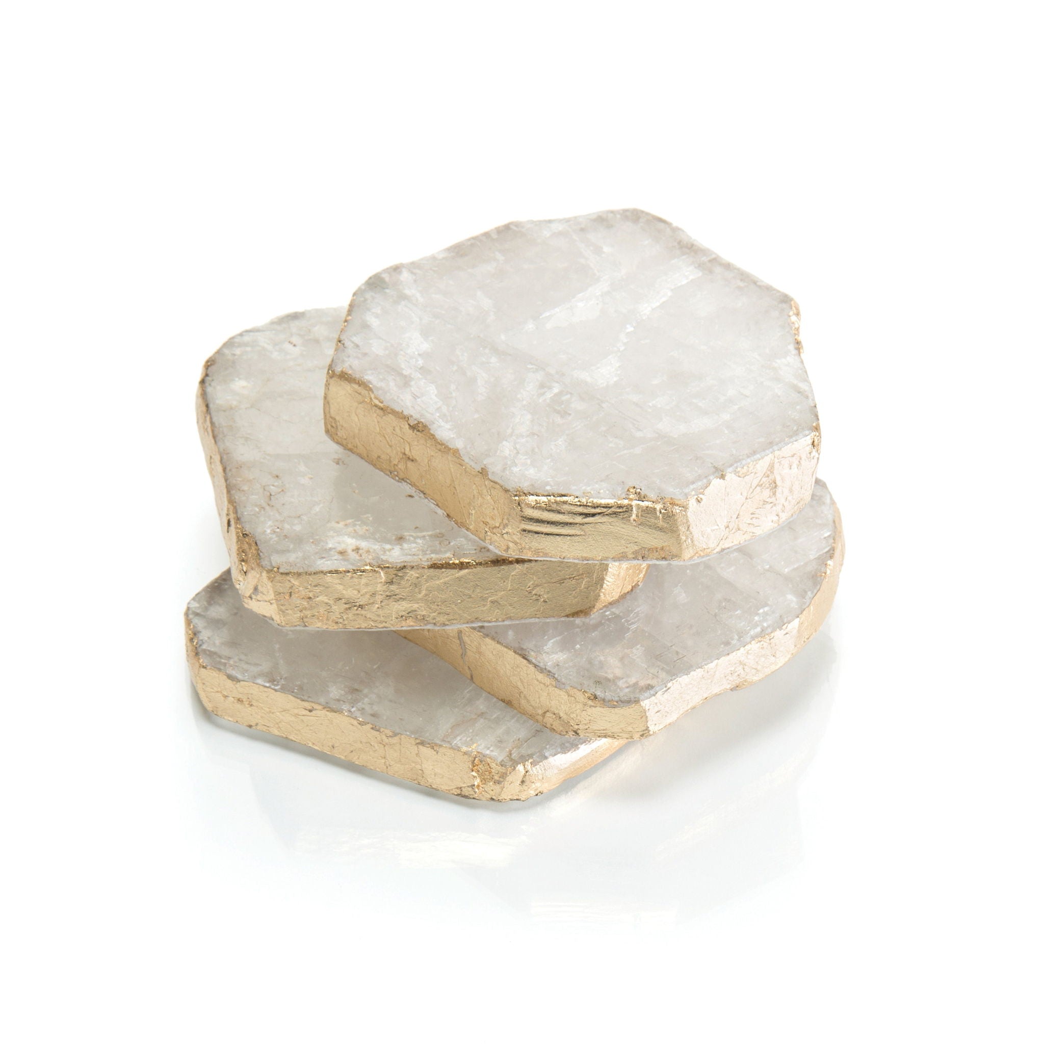 Selenite Coasters, Set of Four
