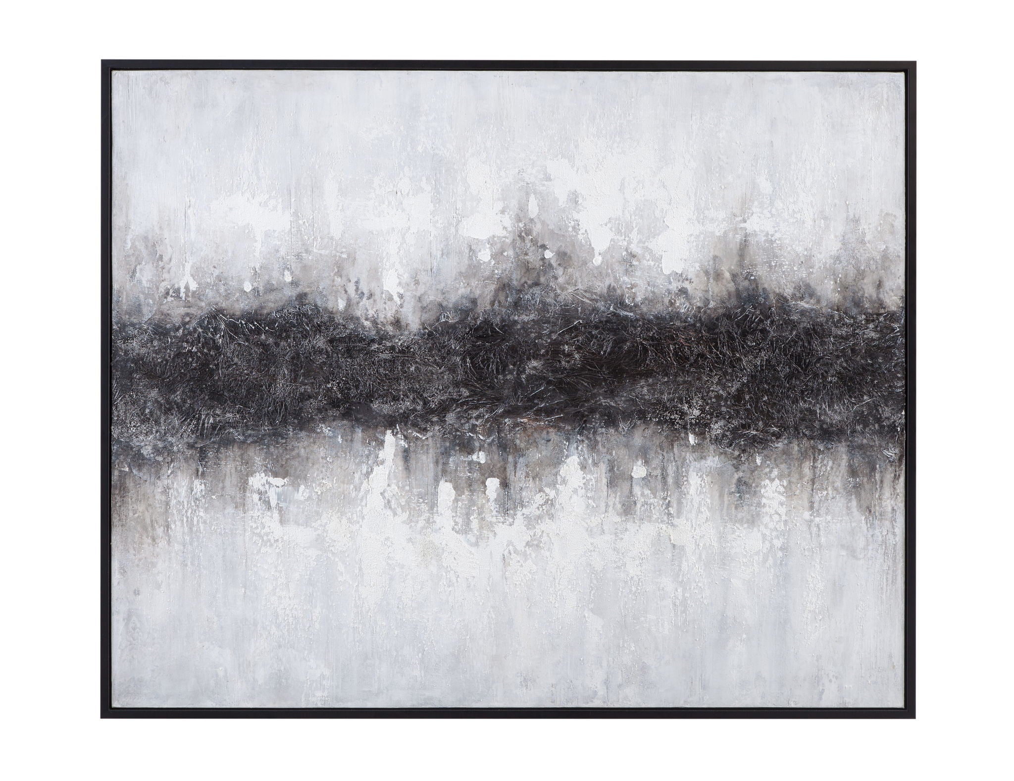 Divided Framed Canvas - Gray / Black