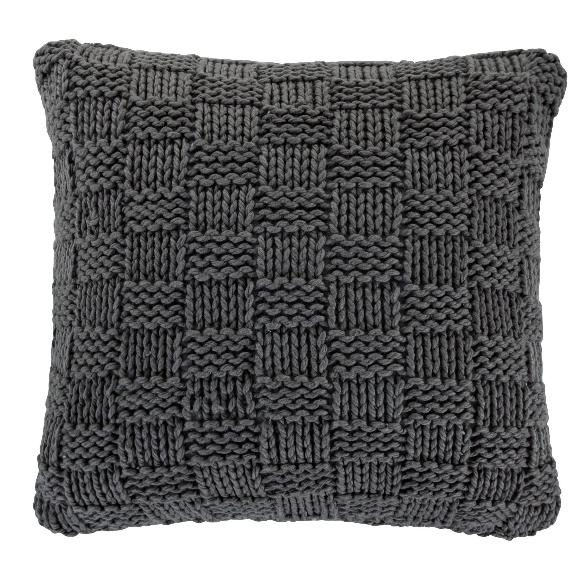 Chess Knit - Euro Pillow - Slate