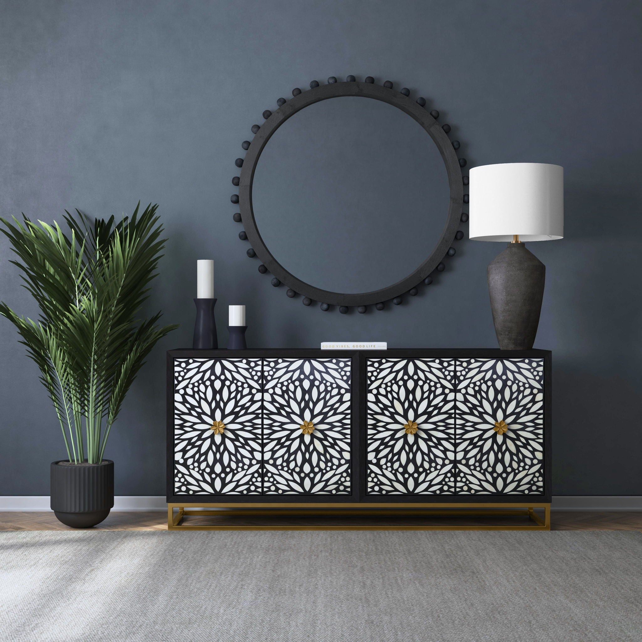 Kaycee - Table Lamp - Matte Black / White