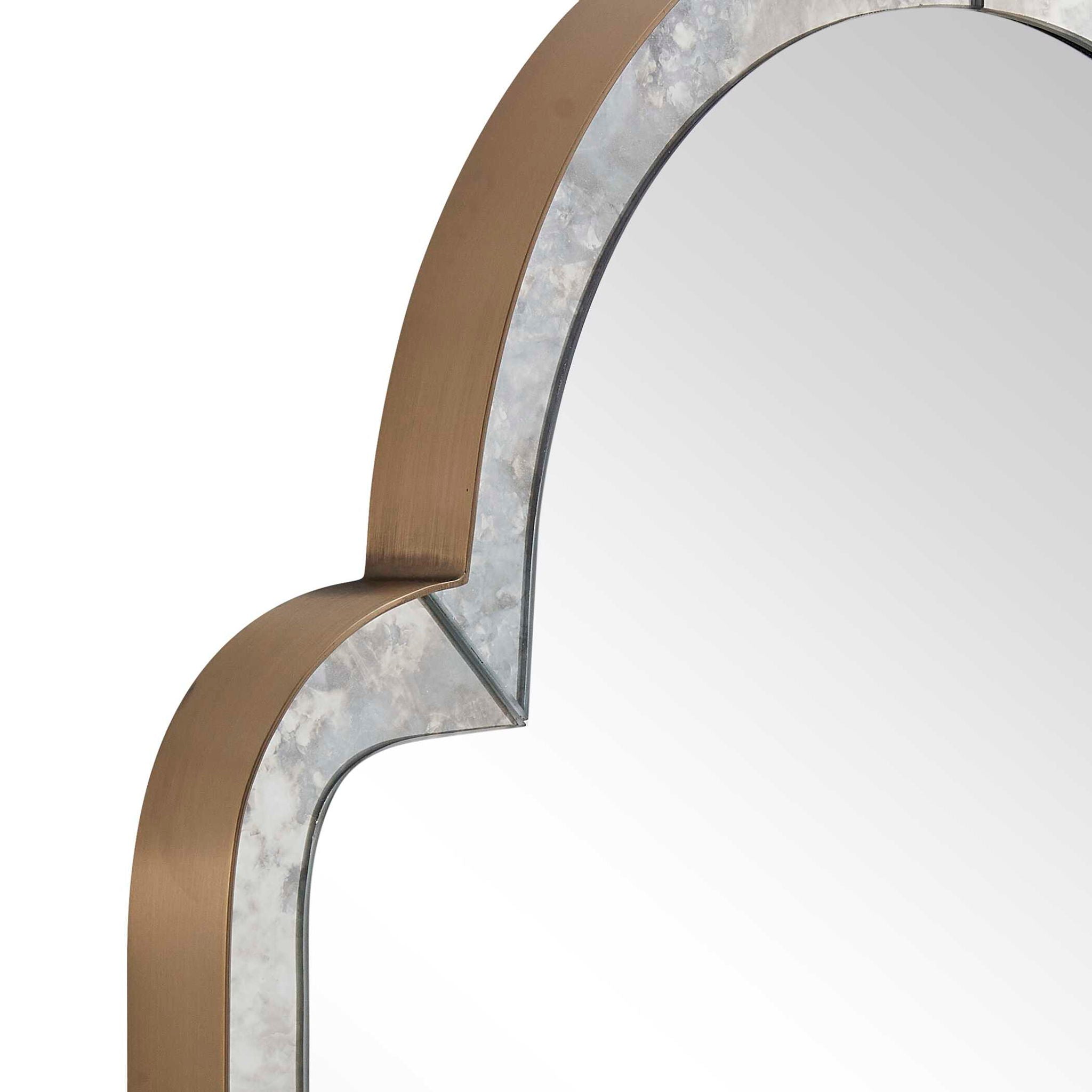 Brayden - Antique Arch Mirror - Plated Antique Brass