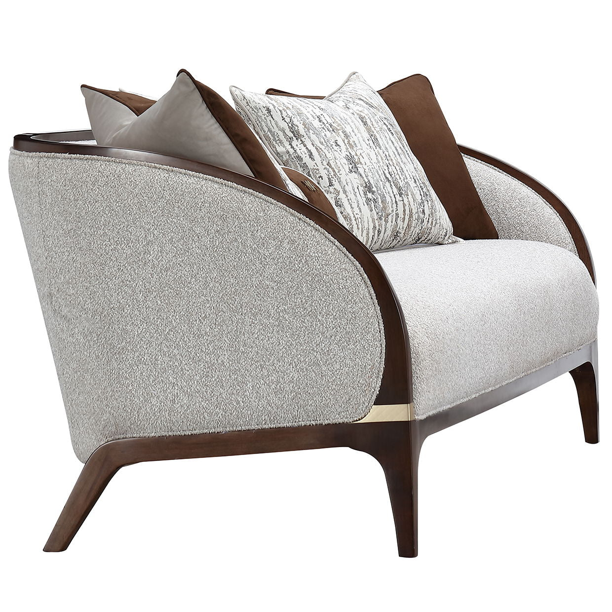 Houston - Sofa - Pebble / Walnut