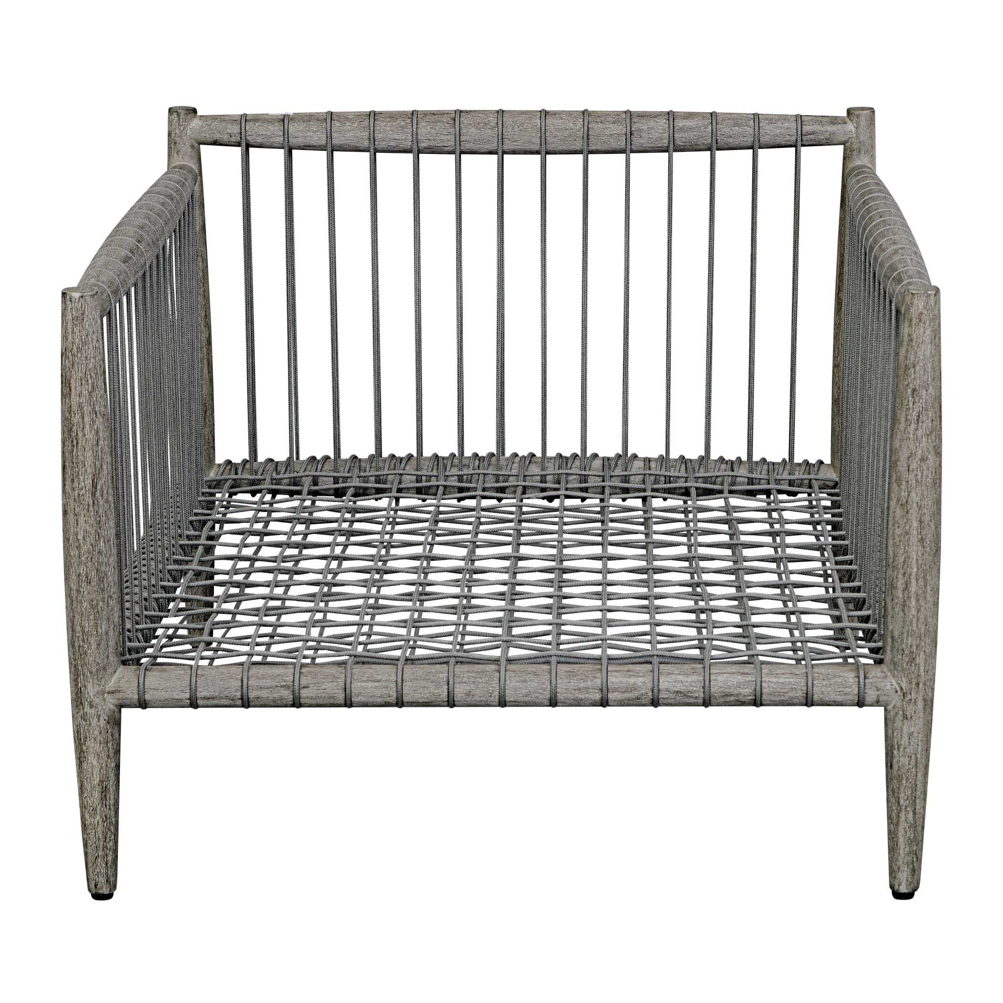 Borneo - Outdoor Lounge Chair - White / Dark Gray