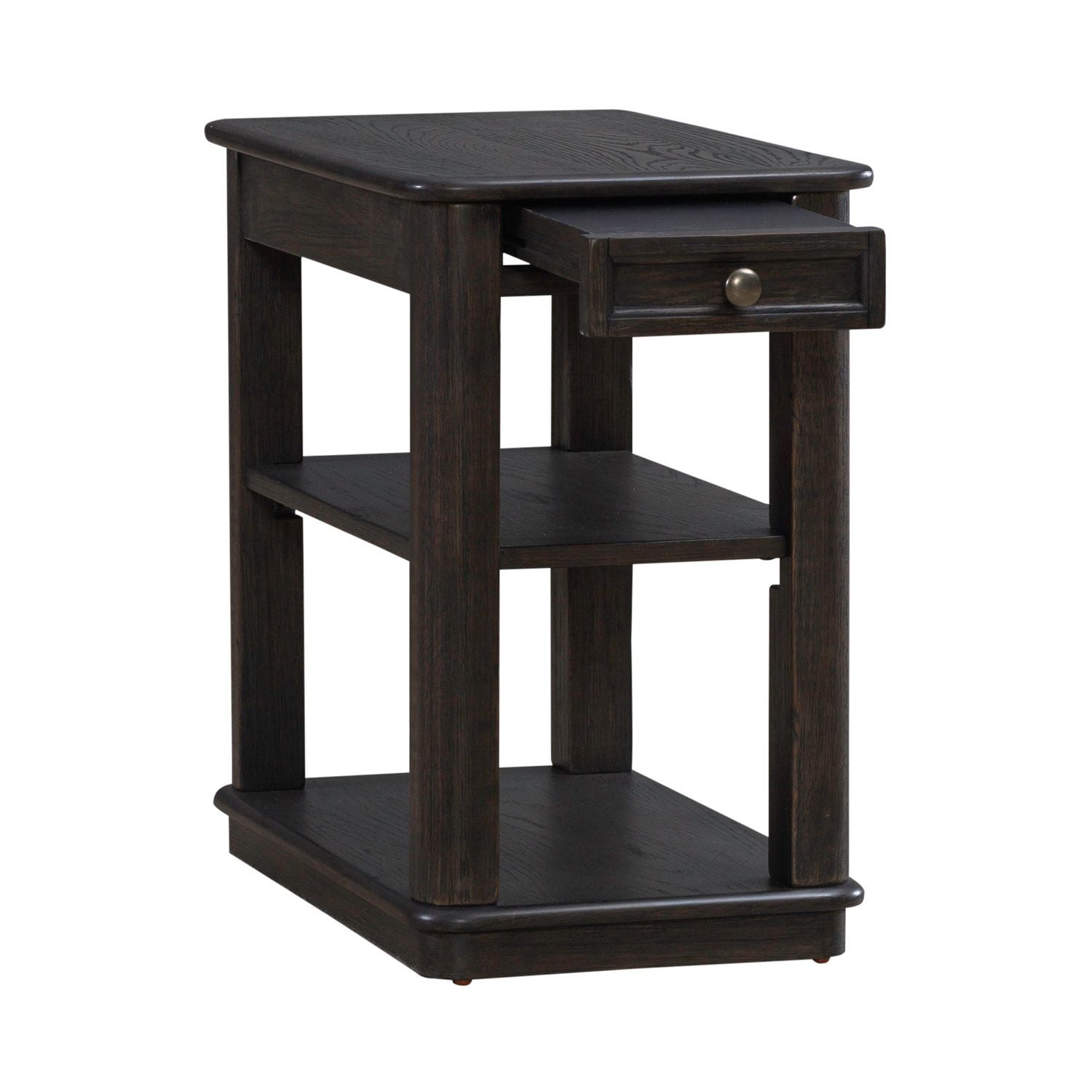 Wallace - Chair Side Table - Aged Oak