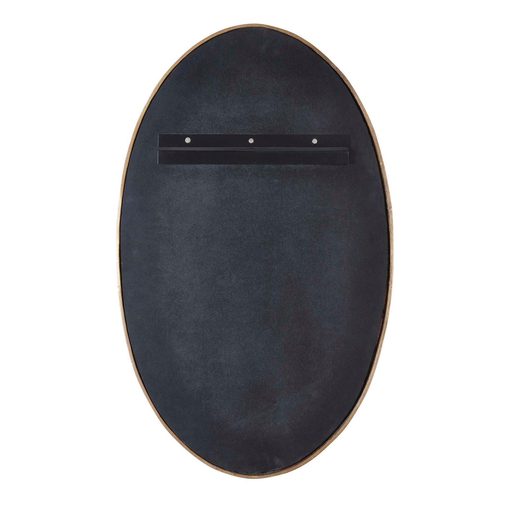Ellis - Beaded Oval Mirror - Brass