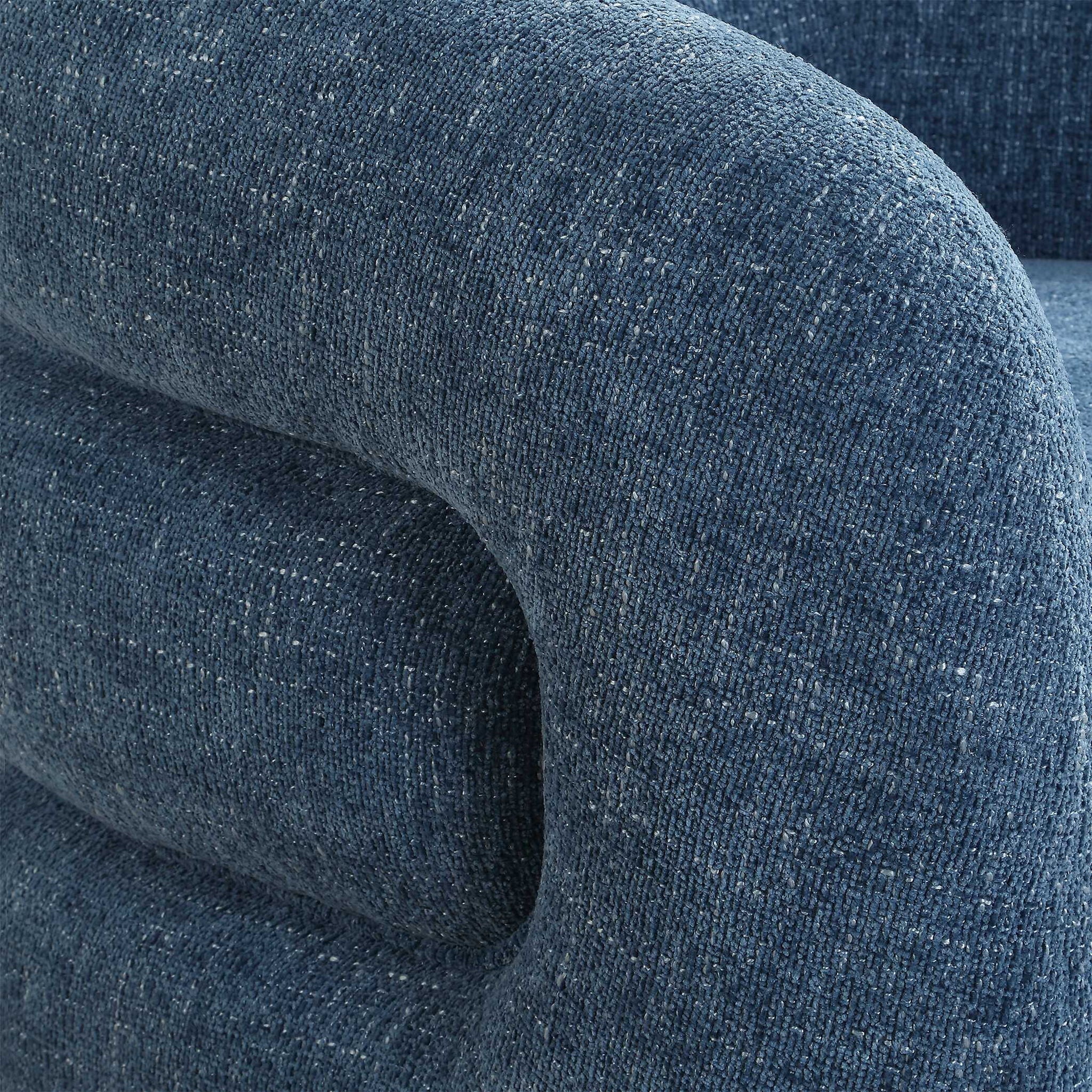 Junie - Swivel Barrel Chair - Blue
