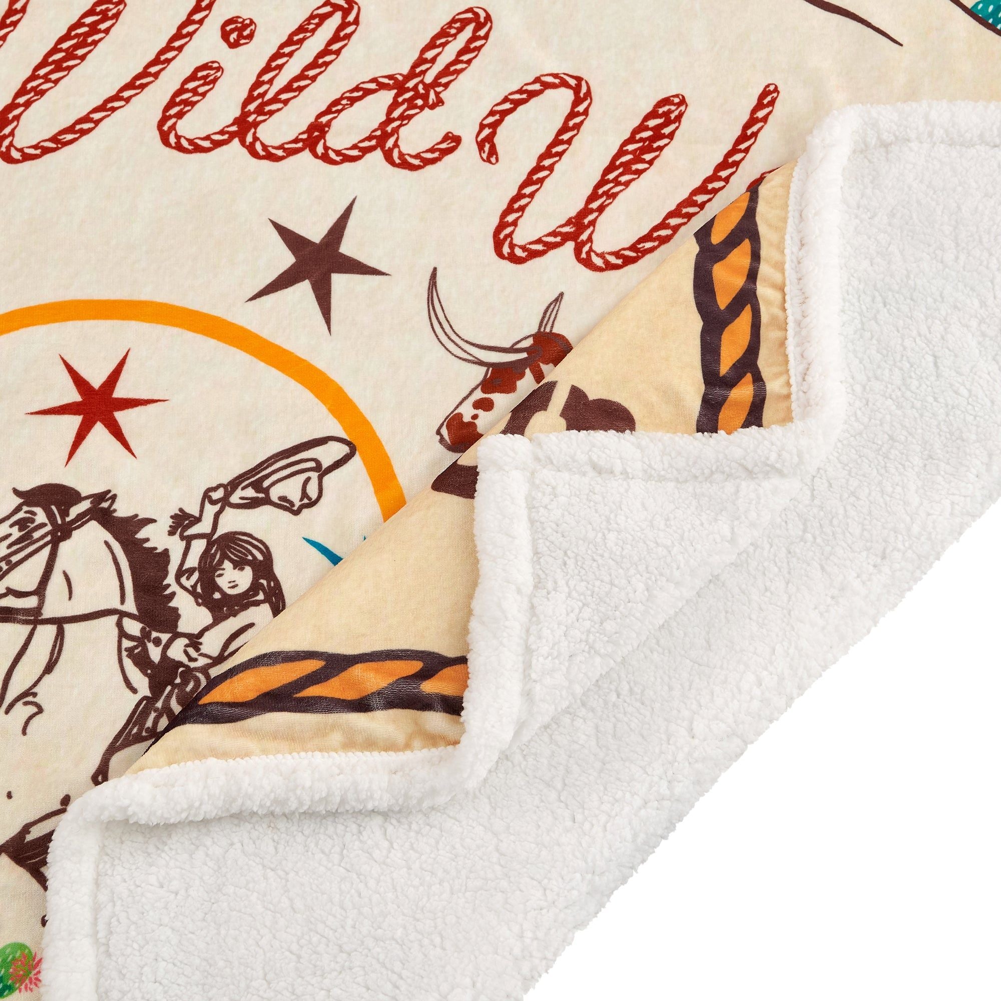 Campfire - Western Adventure Campfire Sherpa Throw - Multi Color