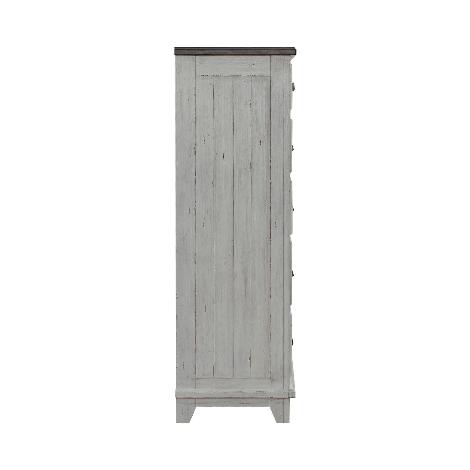 River Place - 6 Drawer Chest - Riverstone White & Tobacco