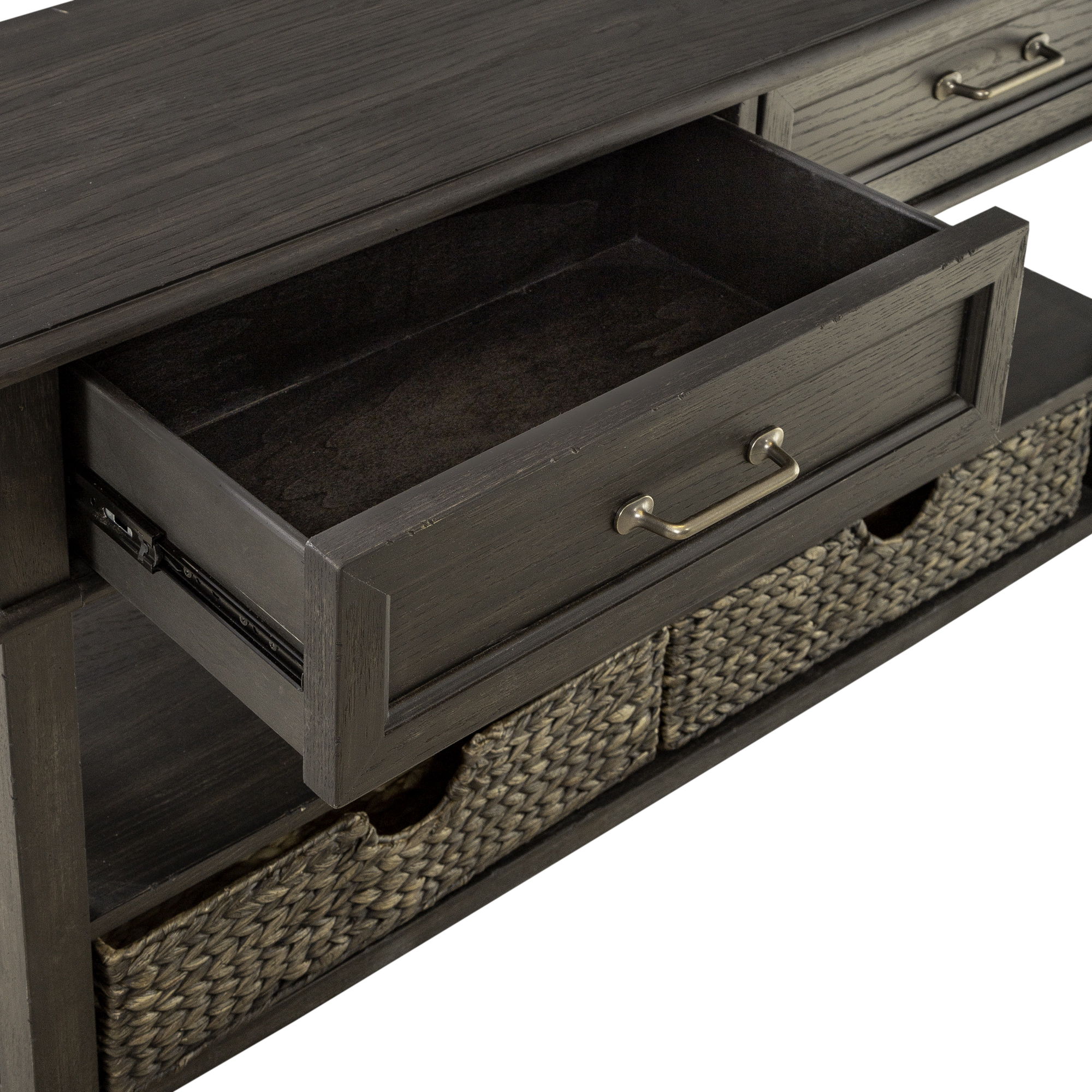 Mill Creek - 2 Drawer Sofa Table - Peppercorn