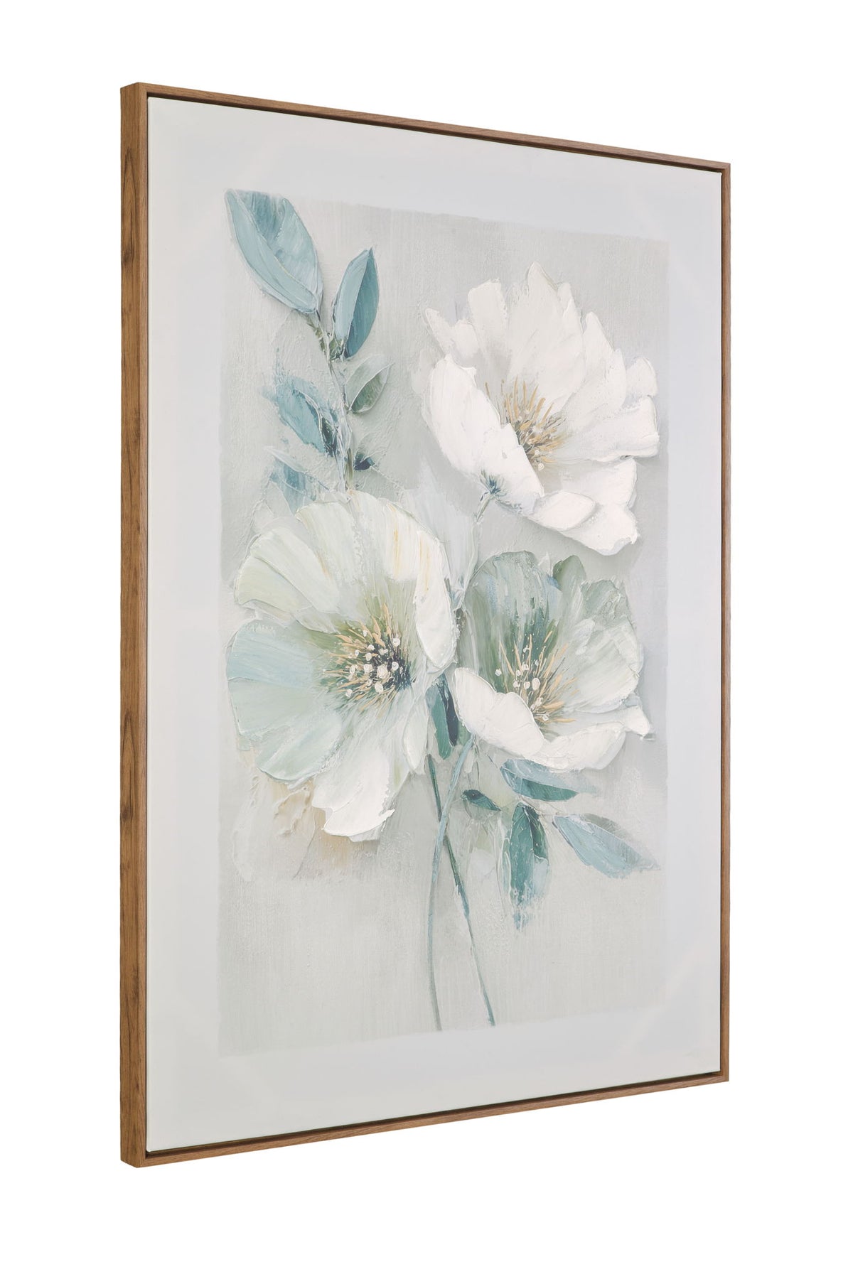 Floral Harmony II Framed Canvas - Green