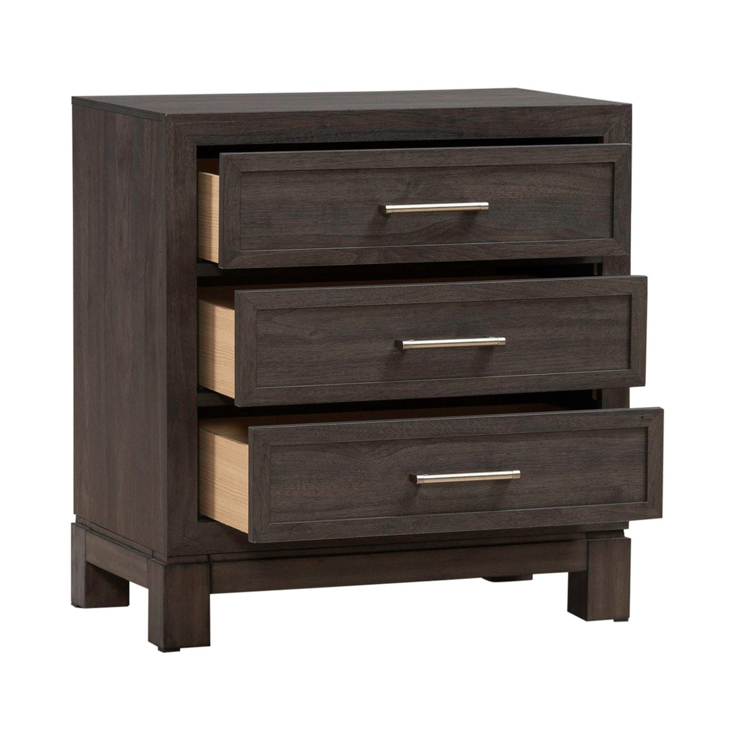 Modern Edge - Nightstand With Charging Station - Caffe
