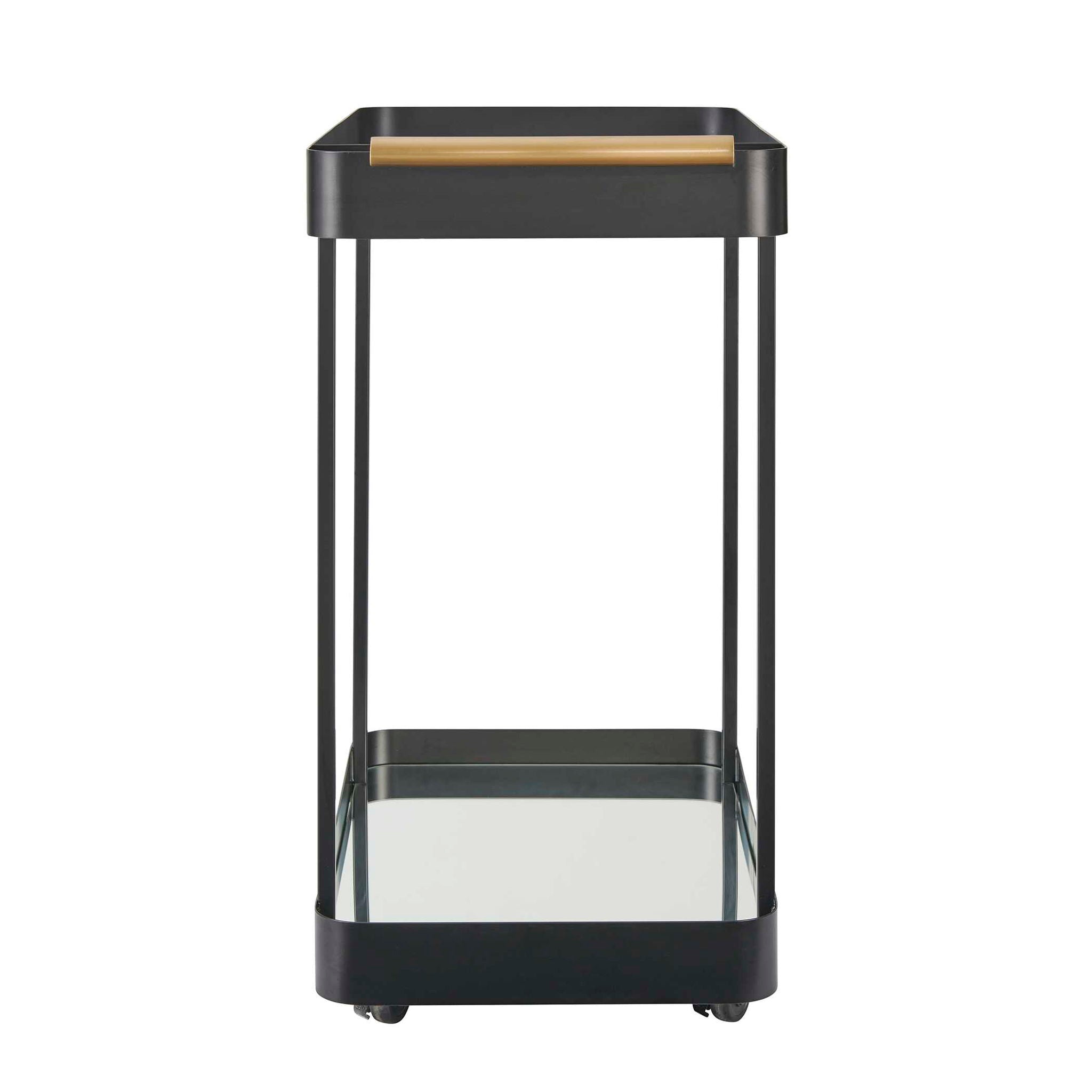 Vesper - Iron Bar Cart - Black / Brass