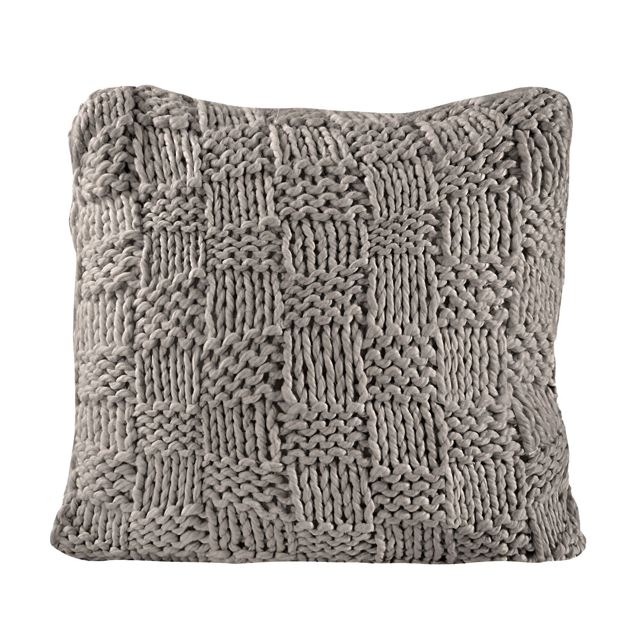 Chess Knit - Euro Sham - Taupe