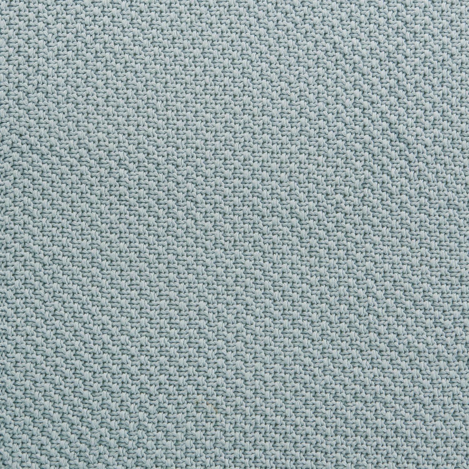 Cotton Knit - Full/Queen Blanket - Light Blue