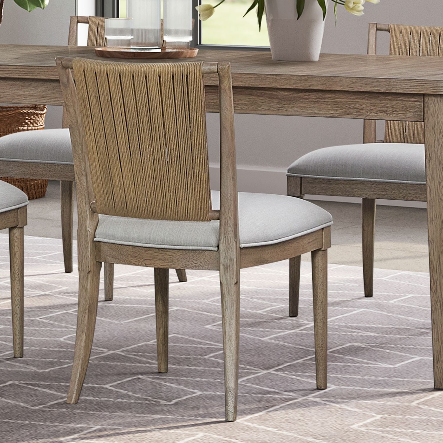 Sheridan Pointe - Corded Back Side Chair - Vintage Natural