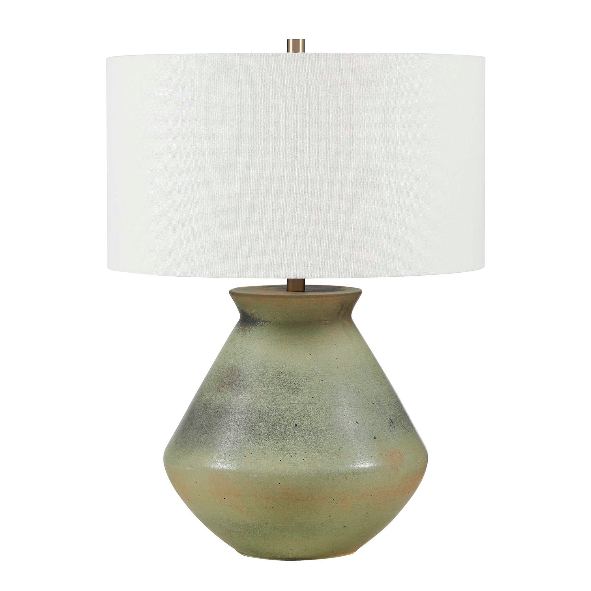 Natrone - Table Lamp - Brown,Gray,Green