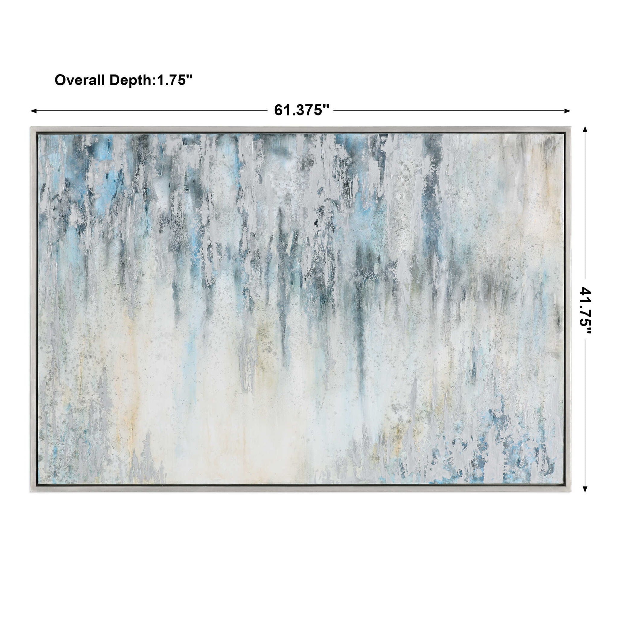 Overcast - Abstract Art - Blue