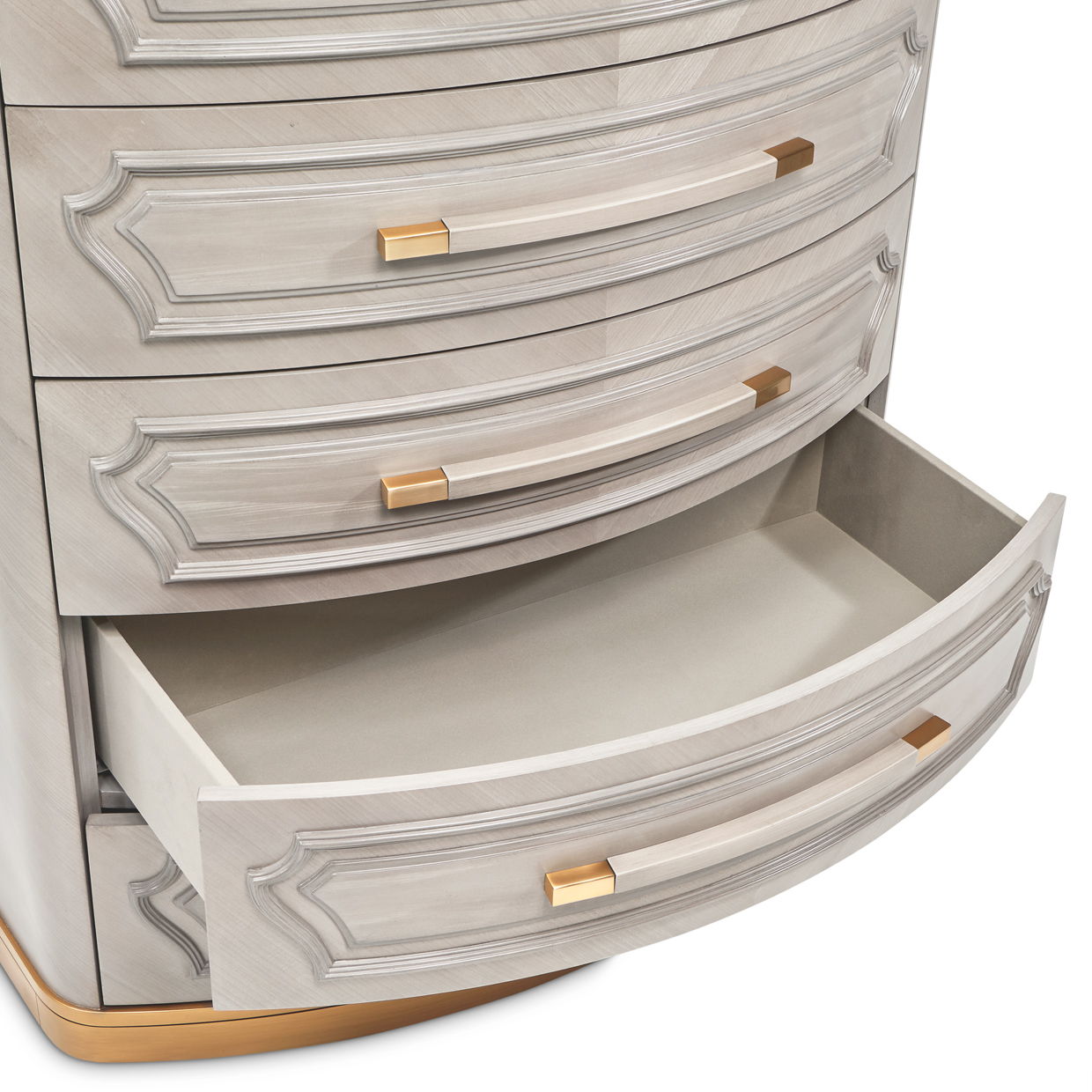 St. Charles - 5-Drawer Highboy Chest - Dove Gray
