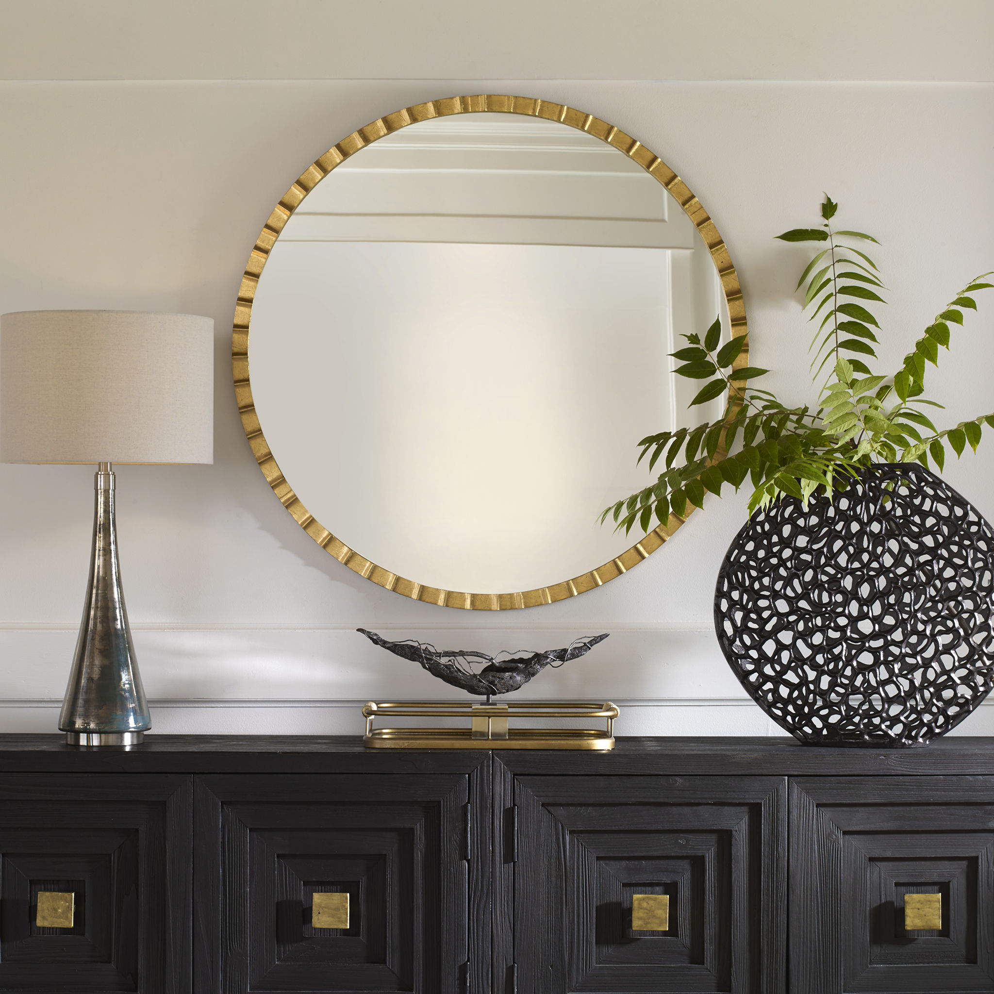 Dandridge - Round Industrial Mirror