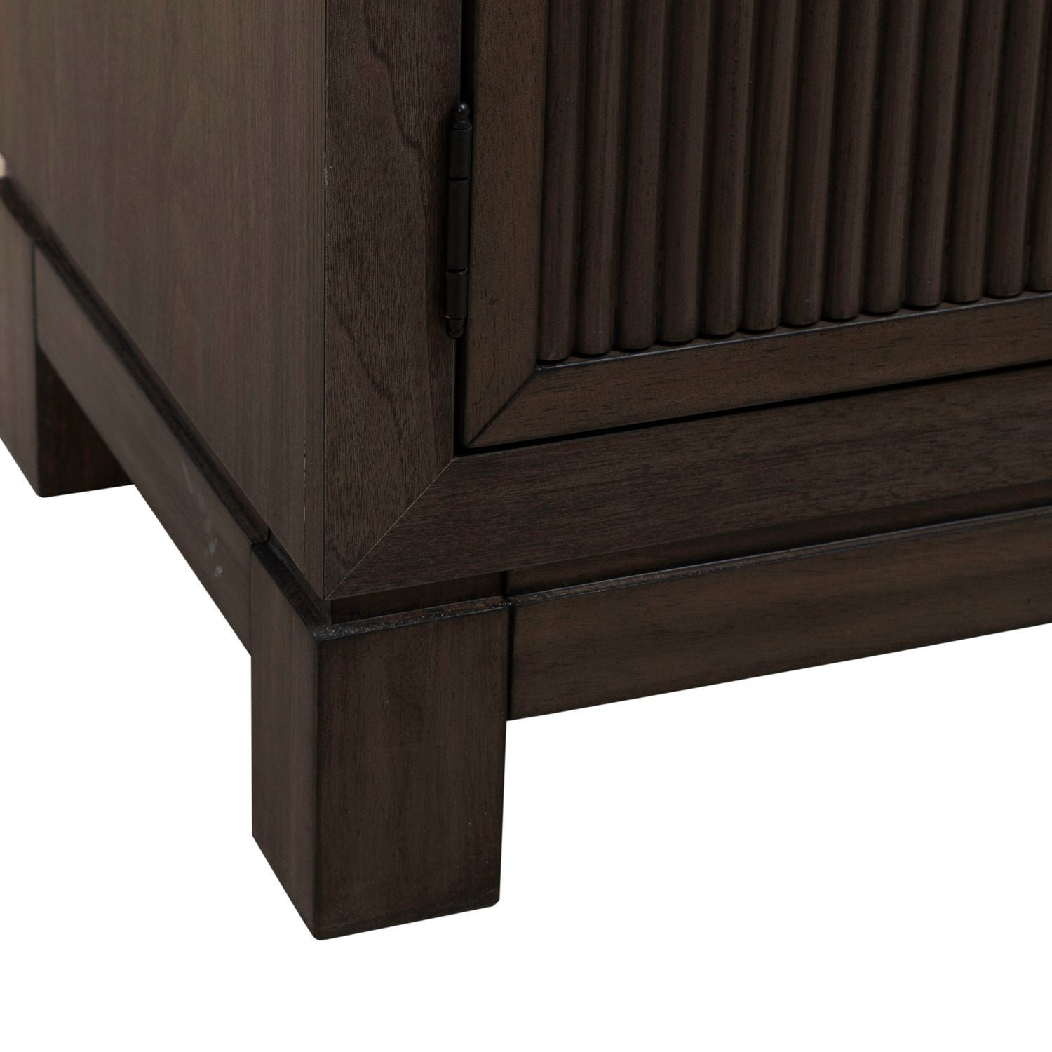 Modern Edge - Bedside Chest With Charging Station - Caffe