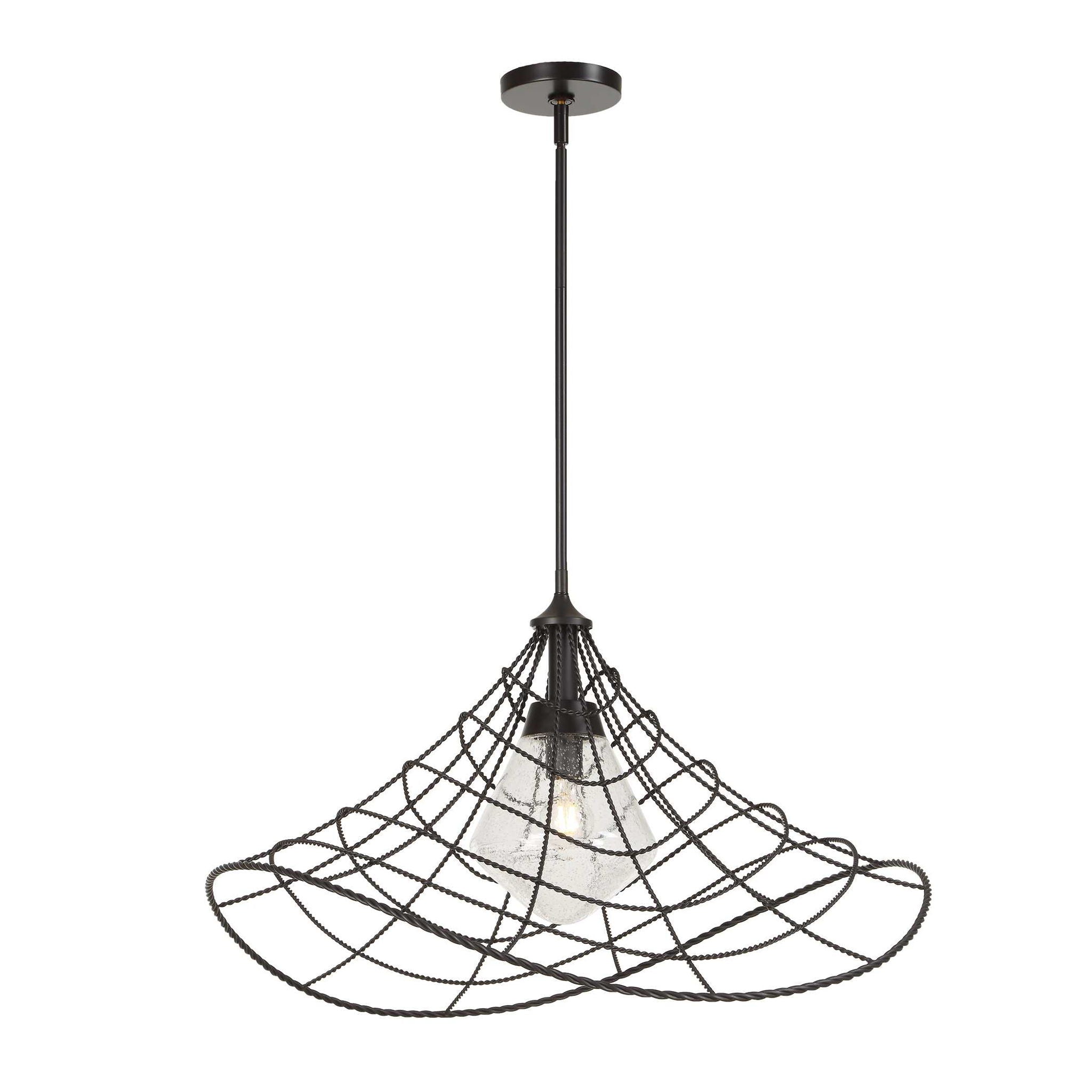 Whirlwind - 1 Light Indoor-Outdoor Pendant - Dark Bronze