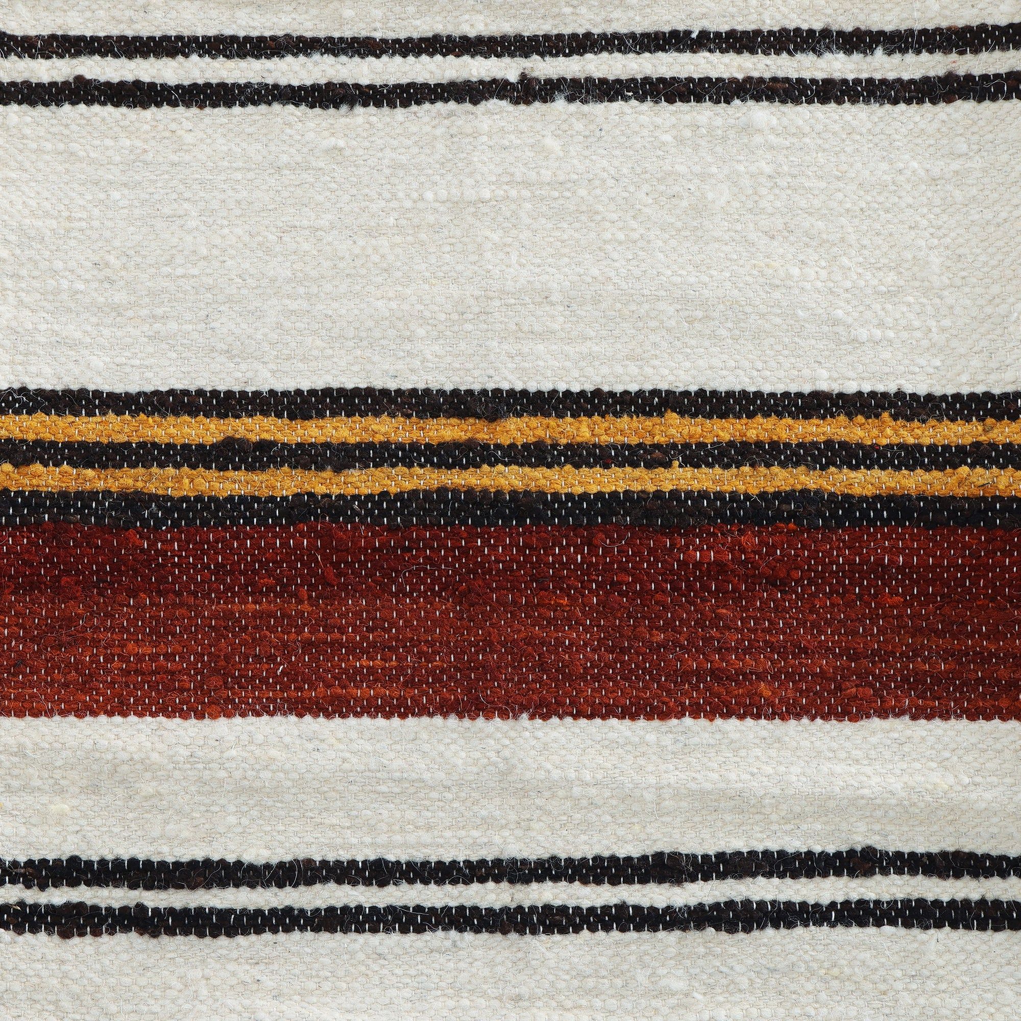 Solola - Handwoven Square Pillow - Brown / Natural