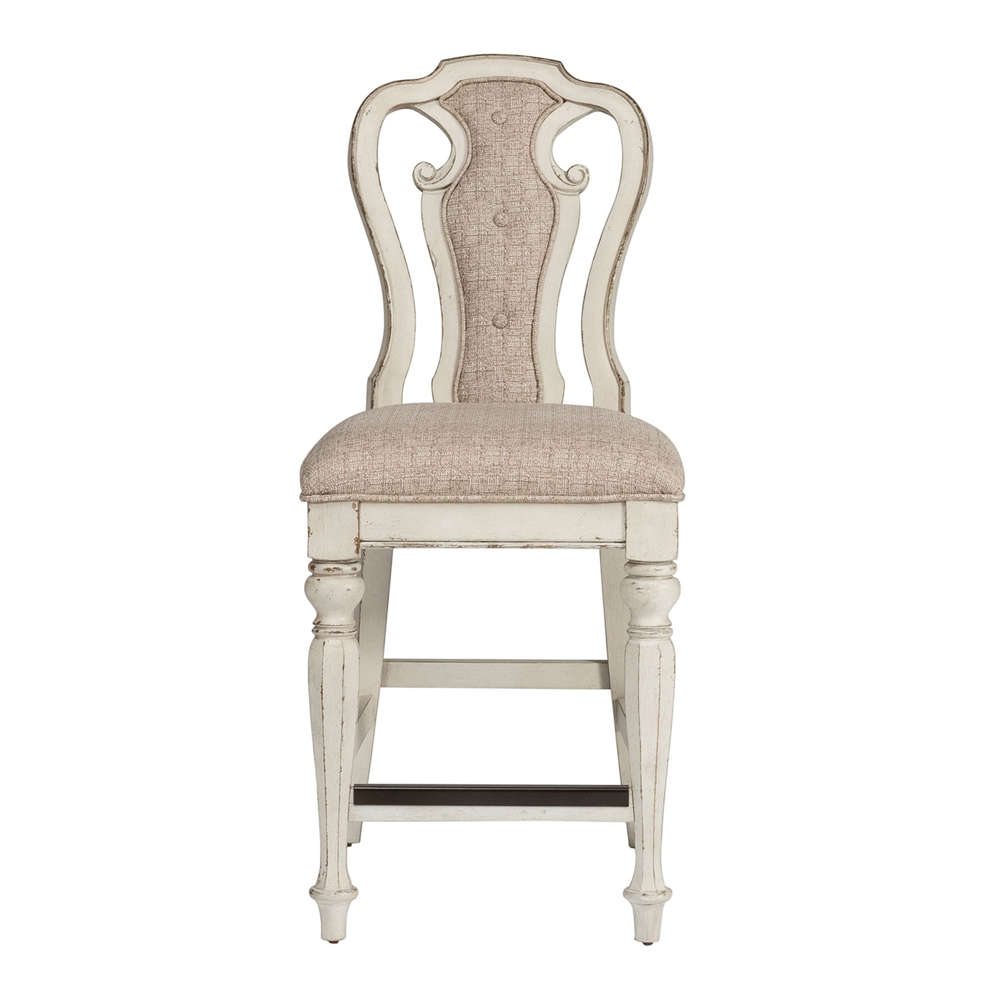 Magnolia Manor - 5 Piece Gathering Table Set - Antique White / Dark Brown