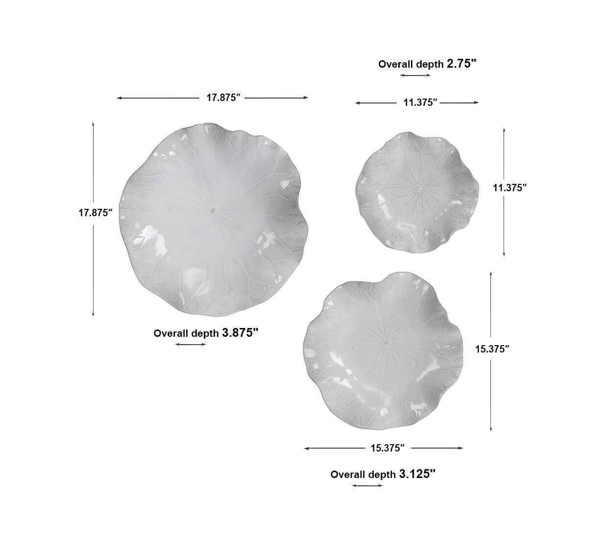 Abella - Ceramic Wall Decor (Set of 3)