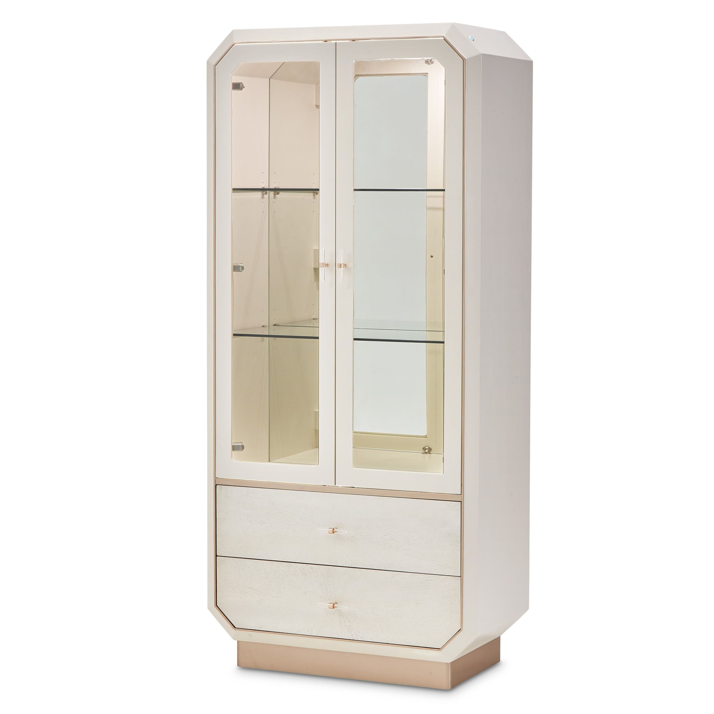La Rachelle Display Cabinet with Lighting - Champagne