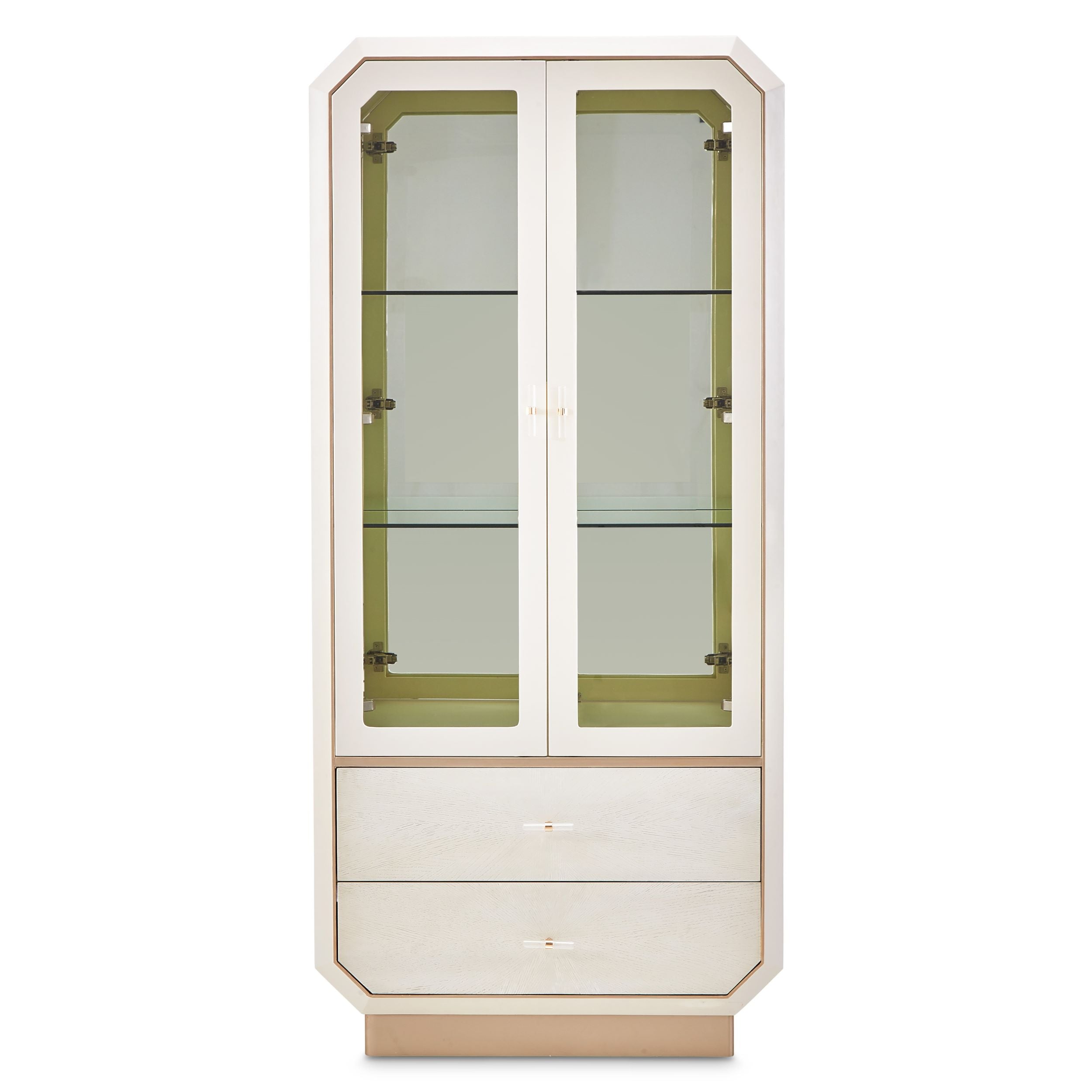La Rachelle Display Cabinet with Lighting - Champagne