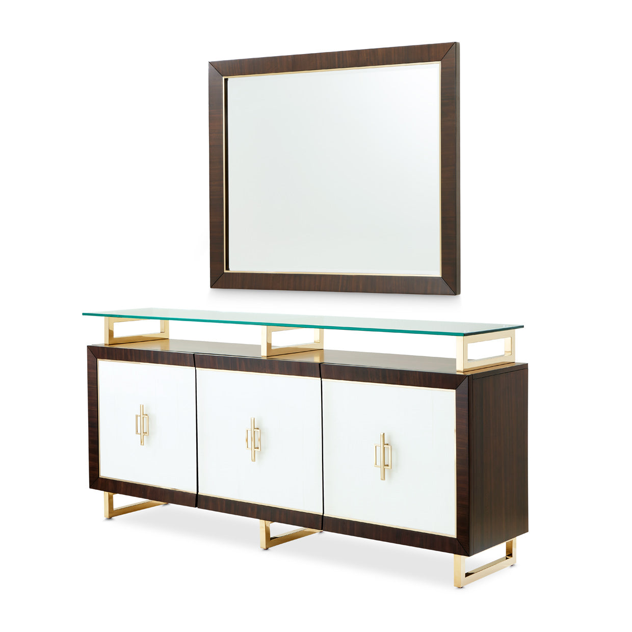 Belmont Place Sideboard & Mirror - Espresso