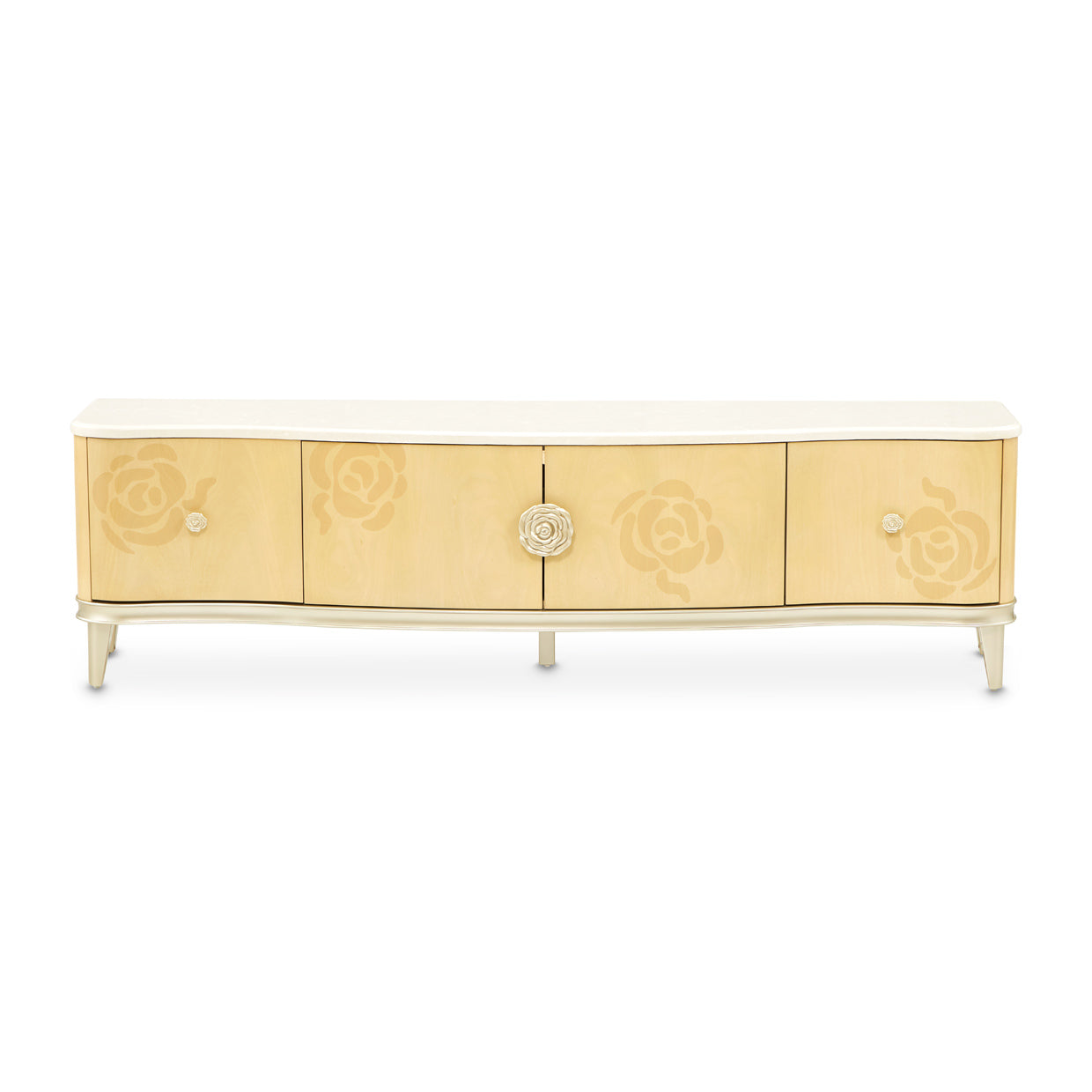 Camellia Field Media Cabinet - Caramel