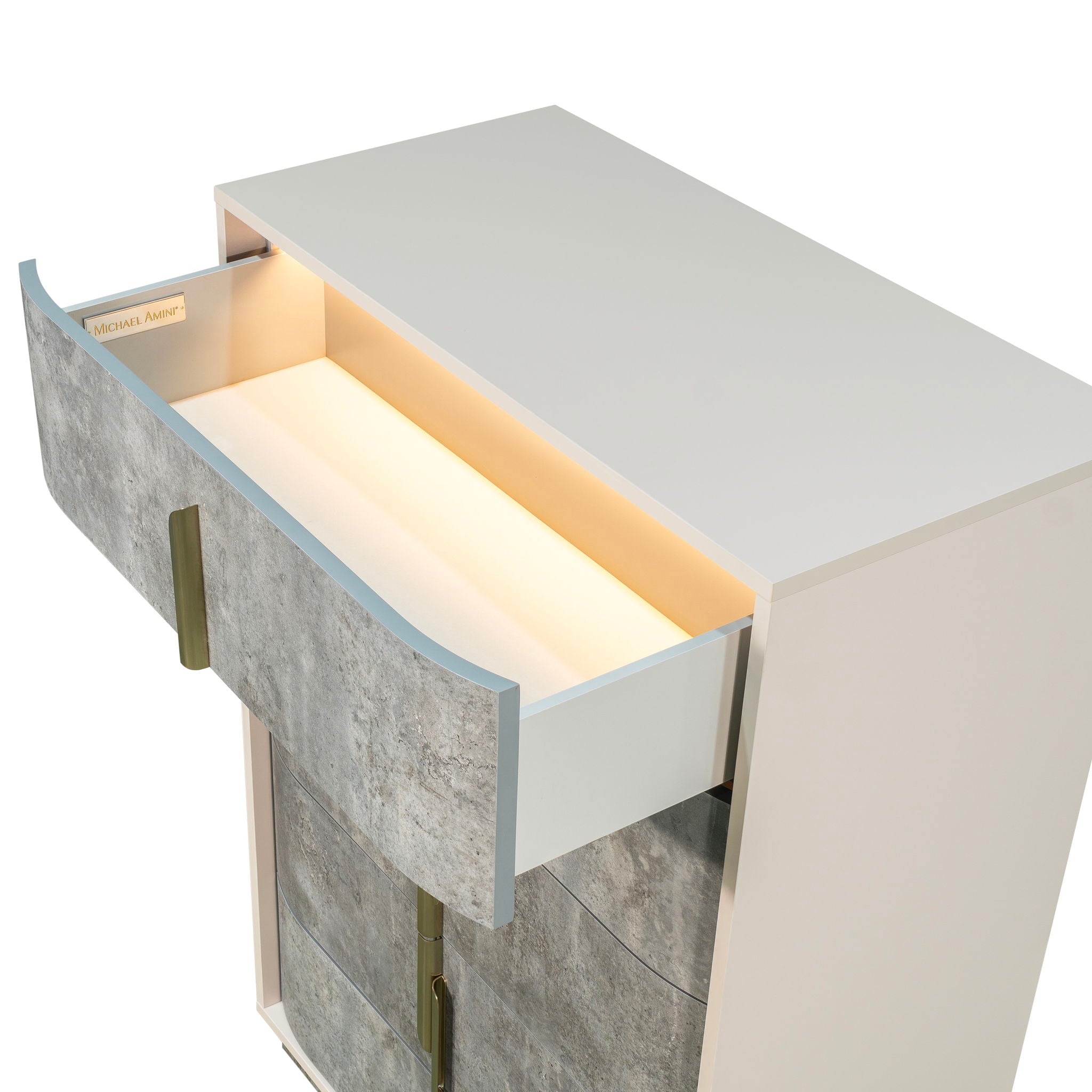 Pavira - 5-Drawer Chest - Stone
