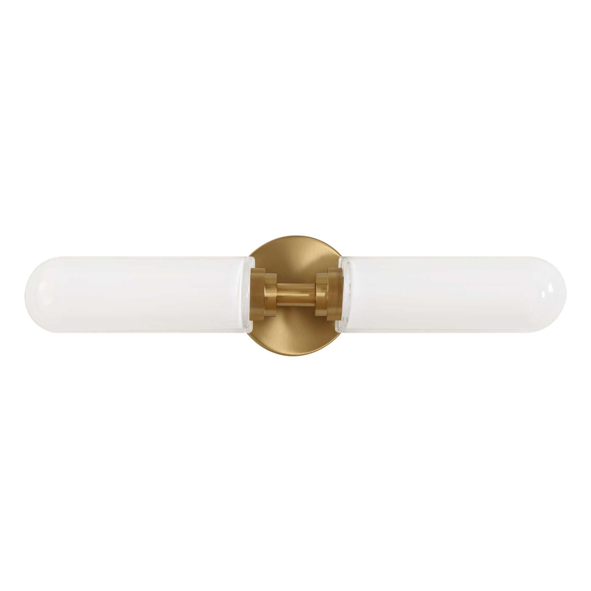 Wellsville - 2 Light Brass Sconce - White / Gold