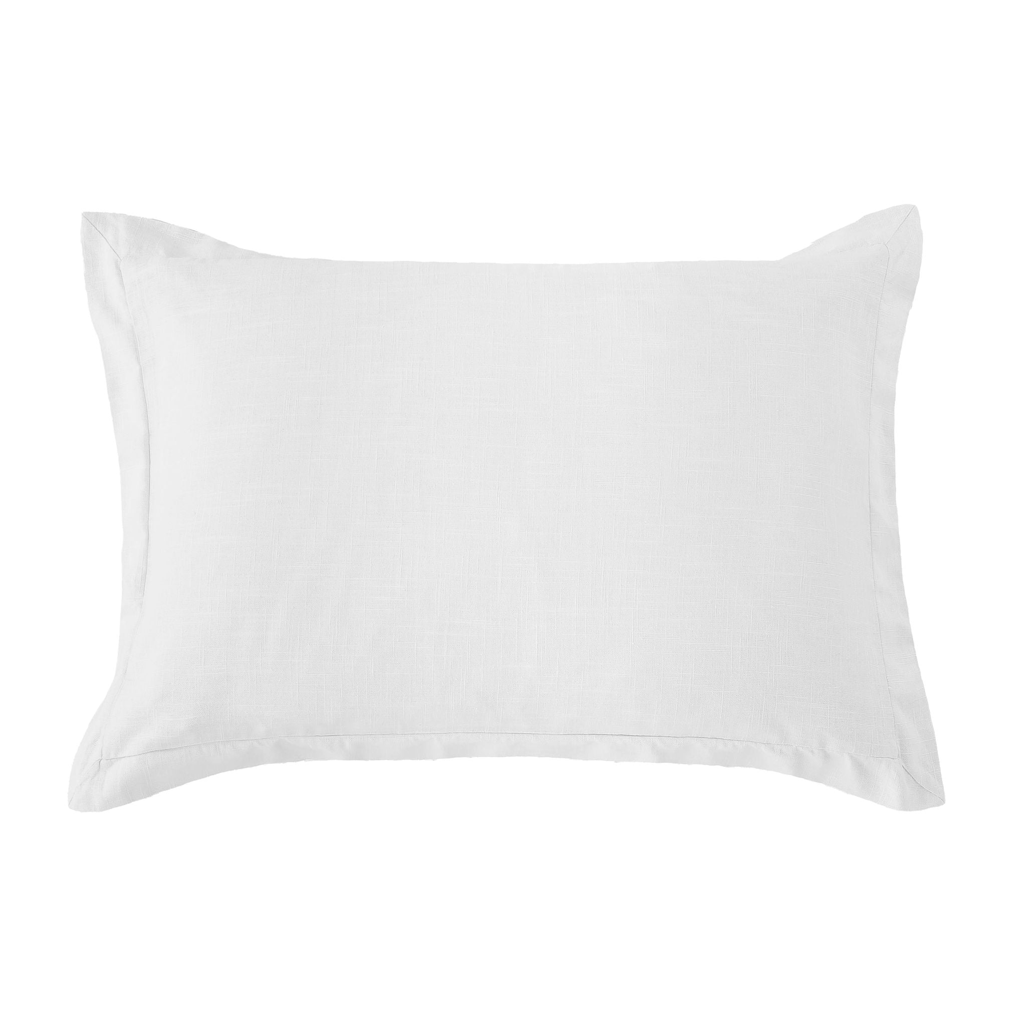 Hera - Washed Linen Tailored Dutch Euro Pillow - White
