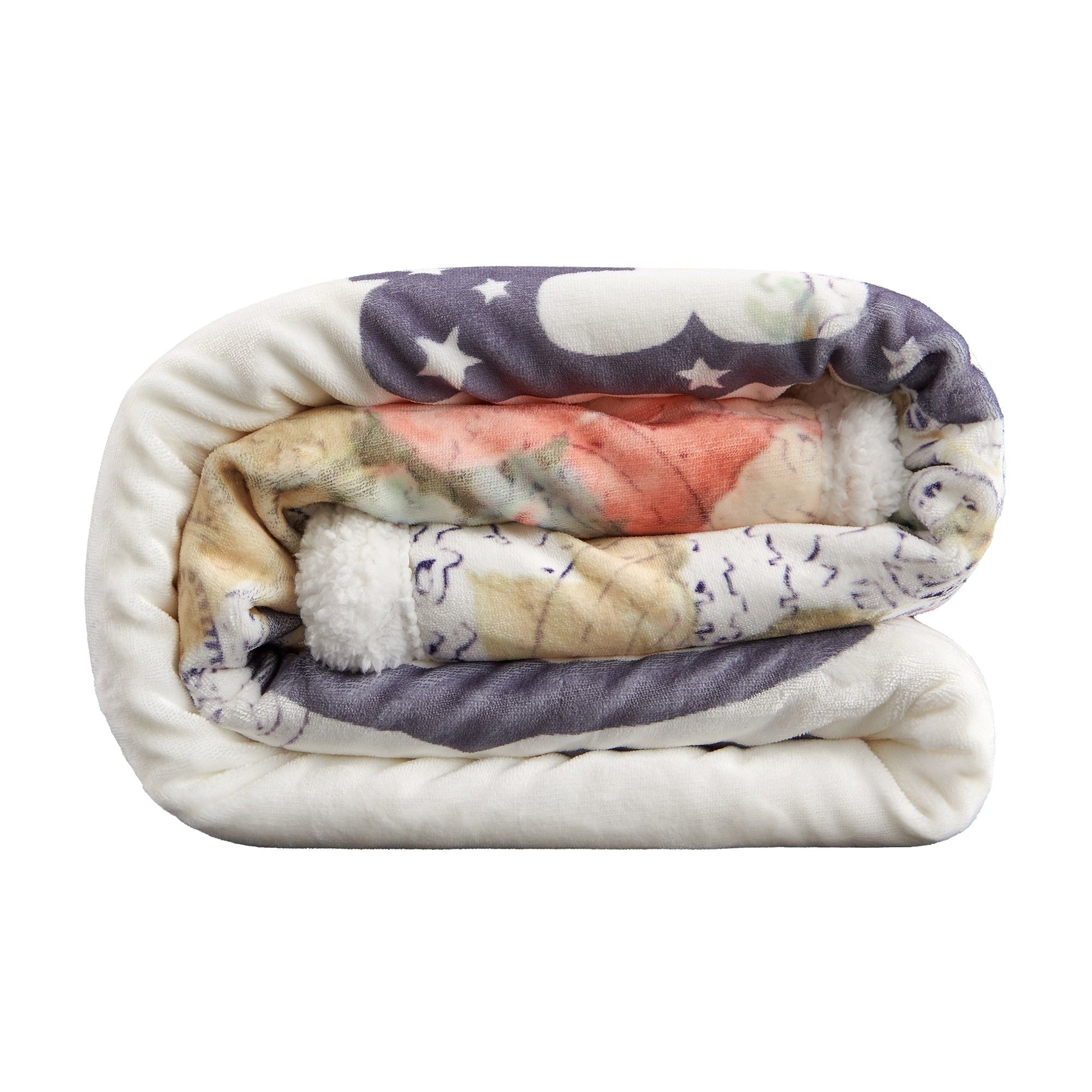 Campfire - Long Live Cowboys Campfire Sherpa Throw - Multi Color