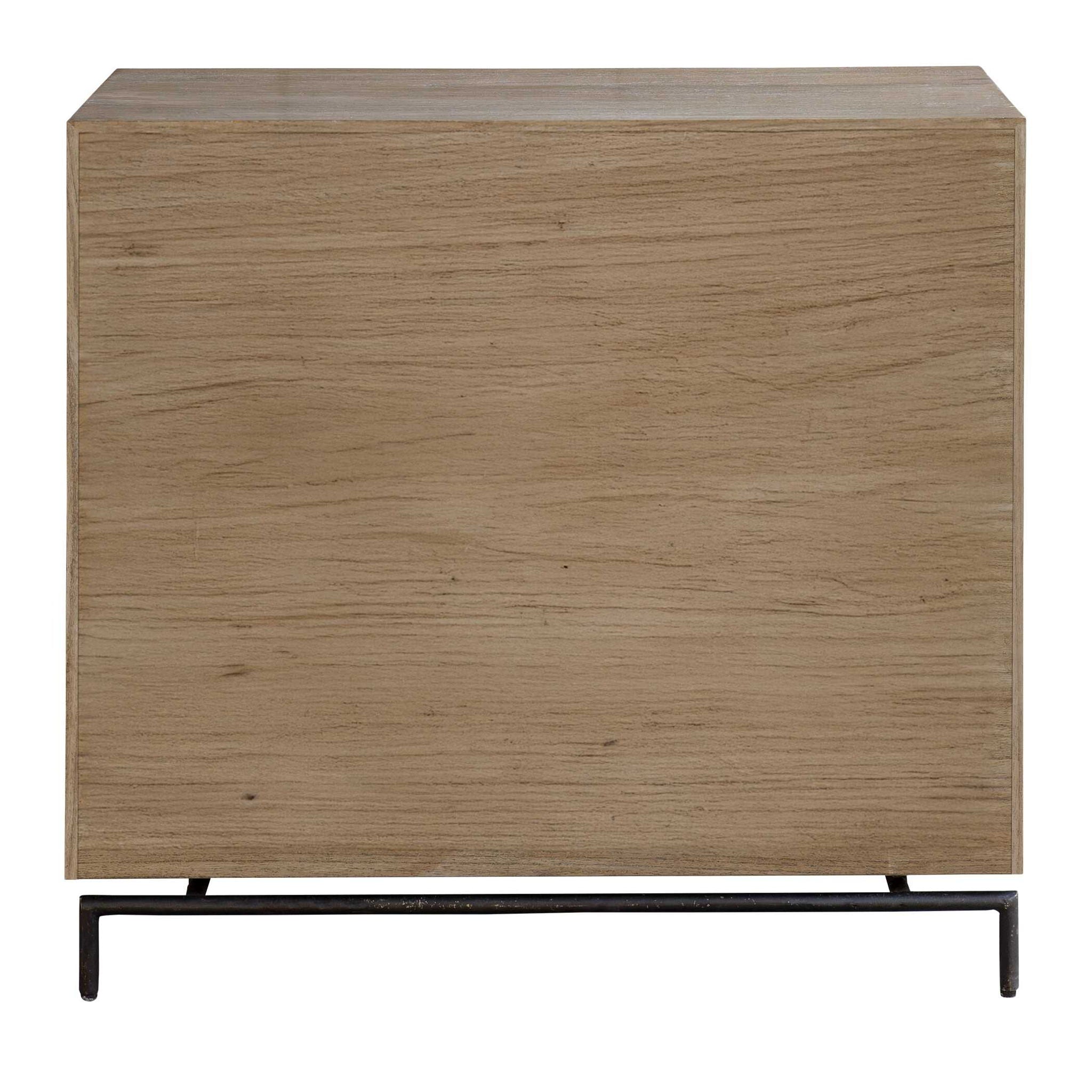 Millard - Curved 4 Drawer Chest - Woodtone