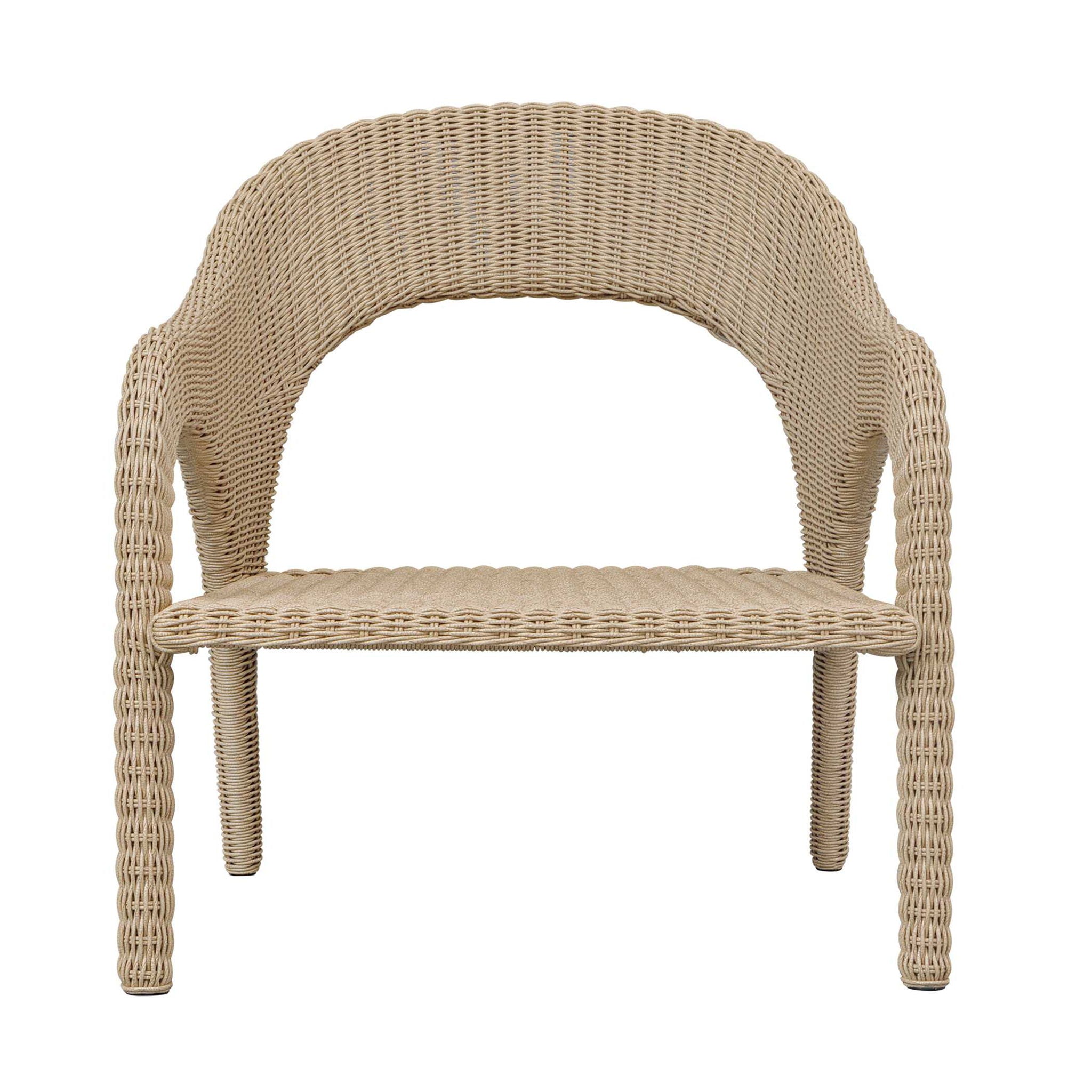 Kavali - Outdoor Wicker Lounge Chair - Woodtone