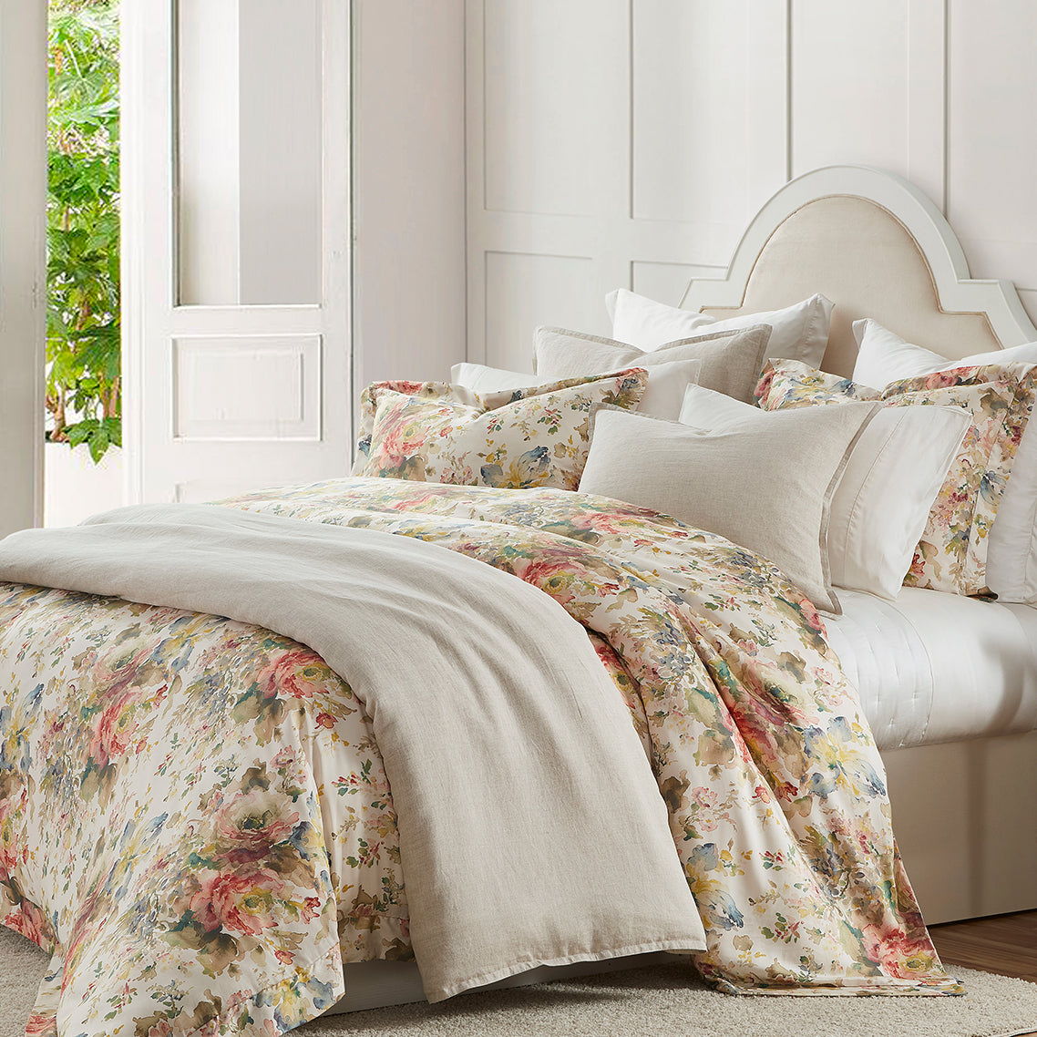 Lyocell - Queen Jardin Eucalyptus Comforter Set (Set of 3) - Salmon