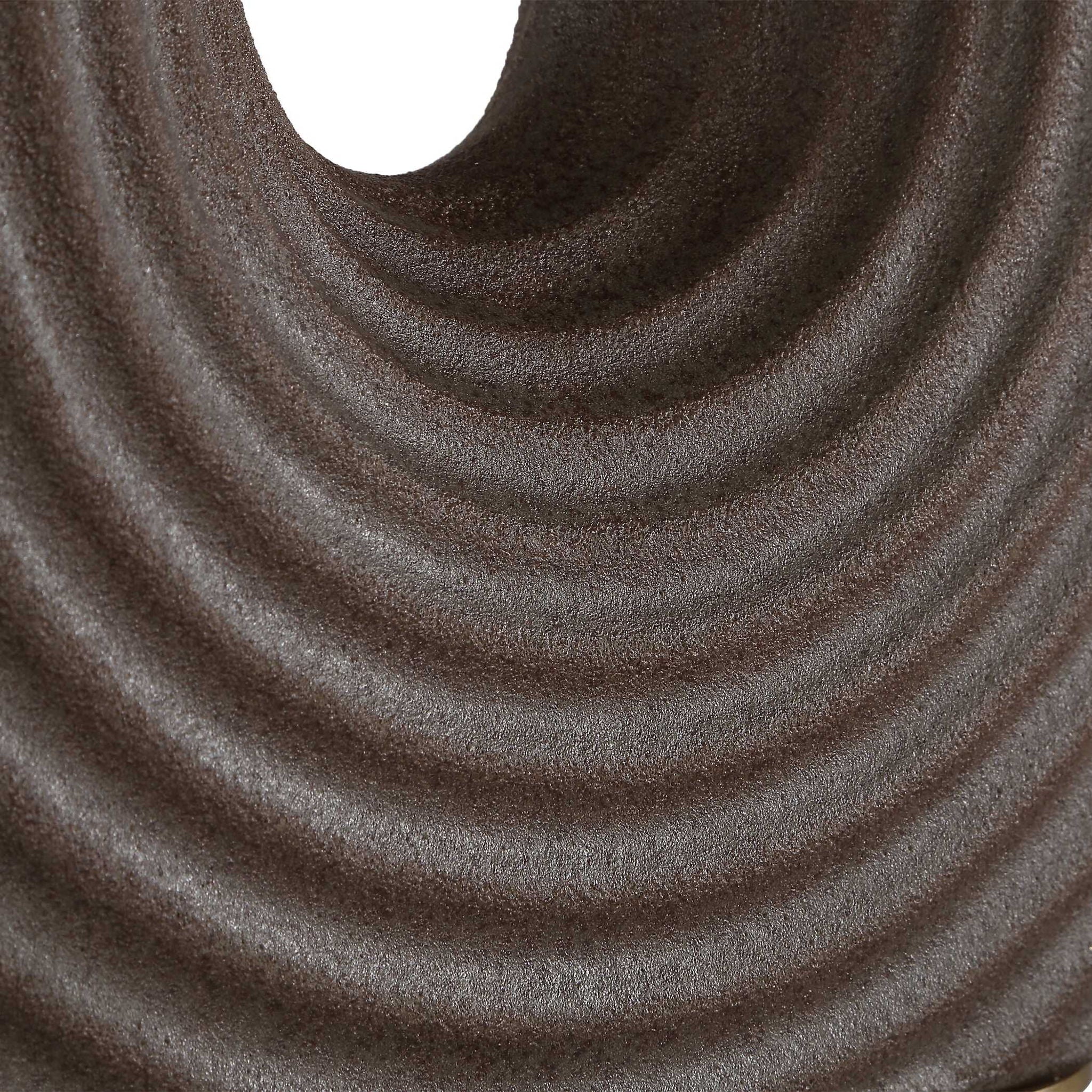 Geno - Concentric Ribbed Table Lamp - Brown
