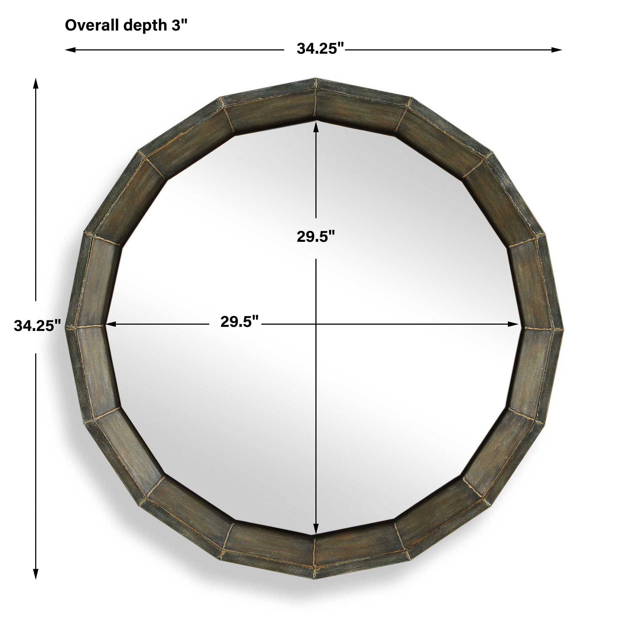 Neve - Round Mirror - Bronze