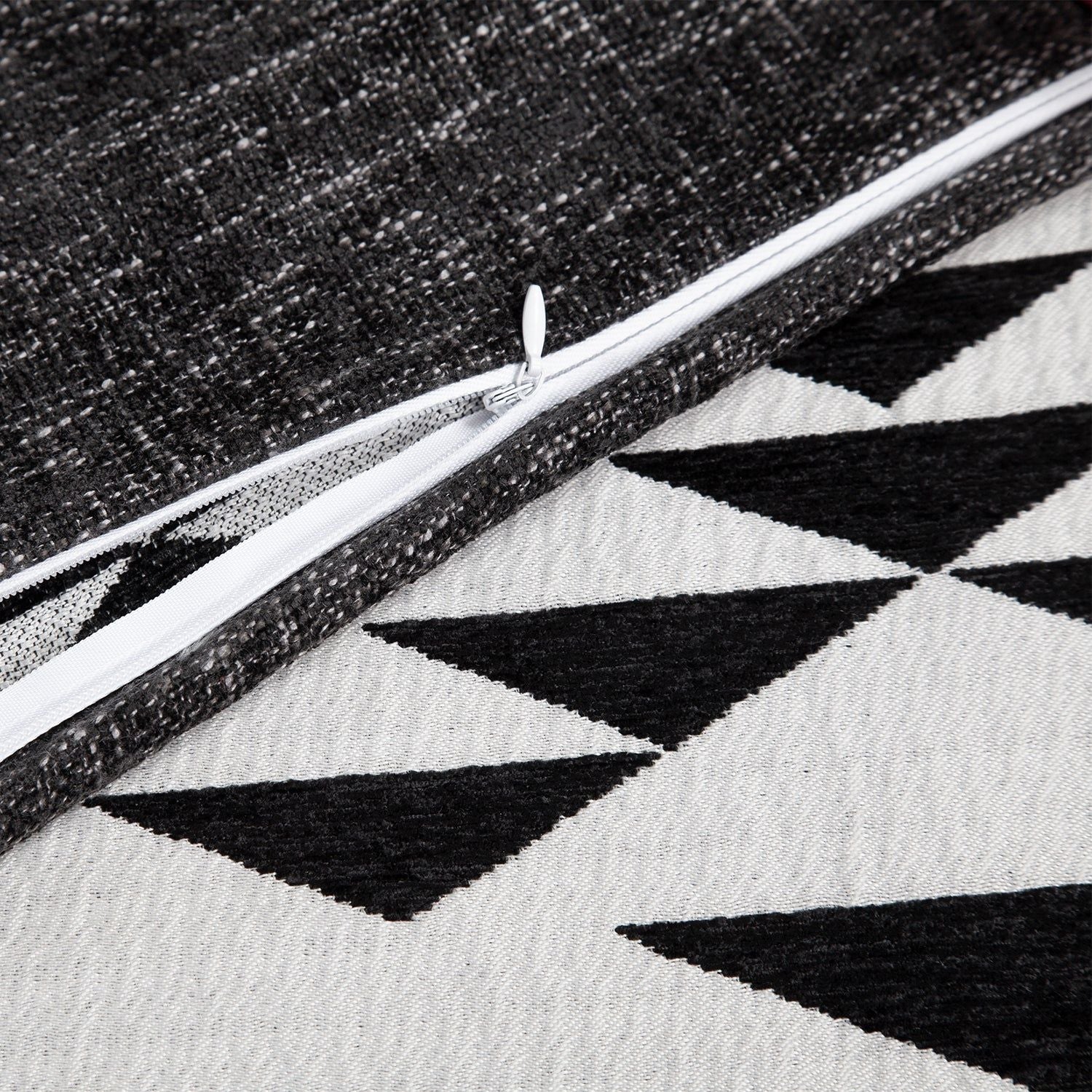 Amelia - Queen Aztec Comforter Set (Set of 3) - Black / White