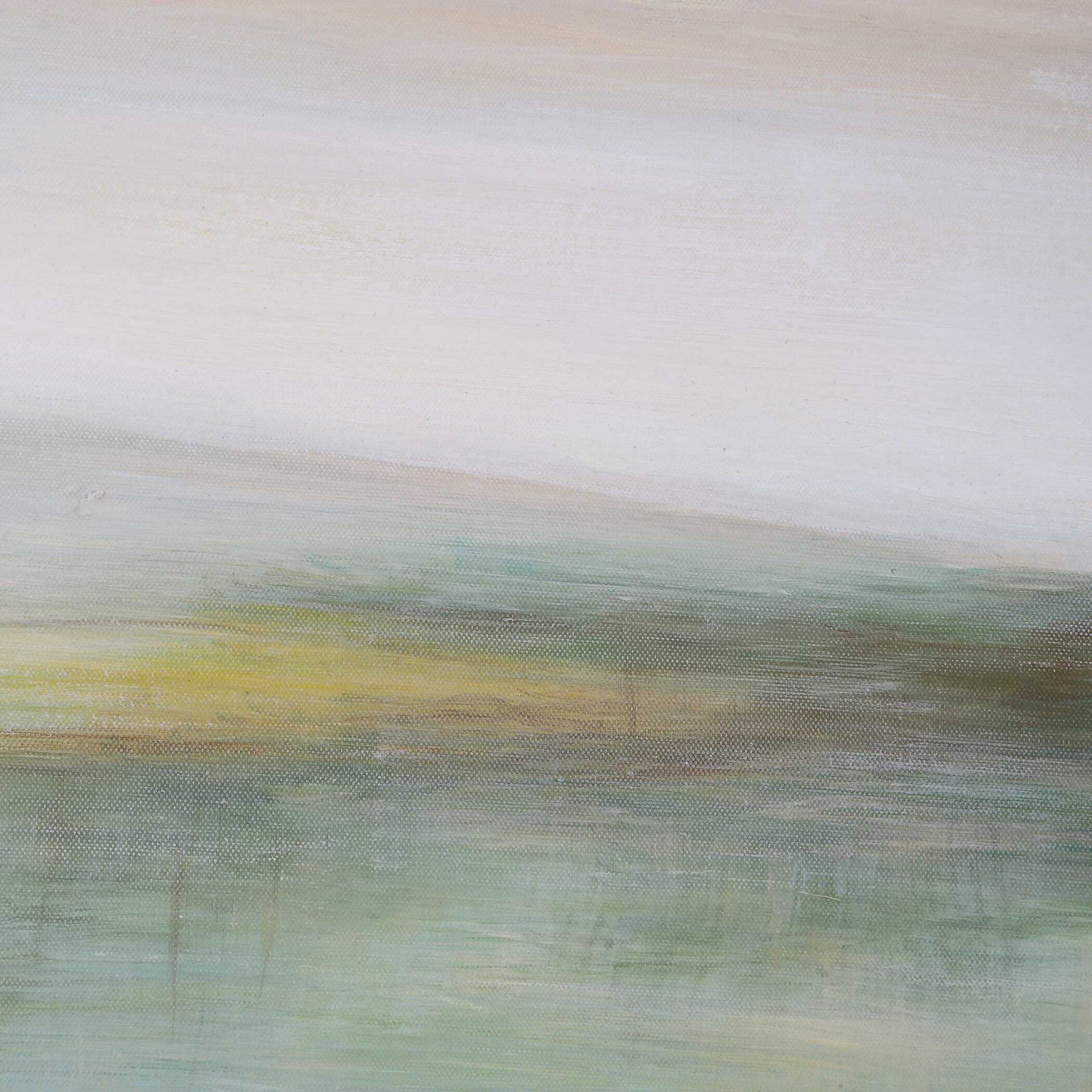 Awakening - Hand Painted Landscape Art - Blue / Brown / Green / White / Yellow