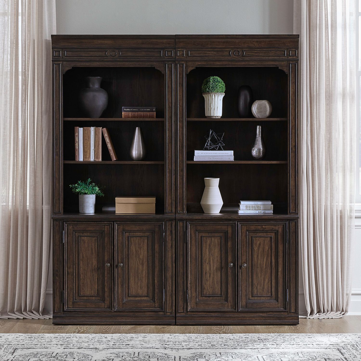 Providence Park - Bunching Bookcase (Set of 2) - Chateau Brown