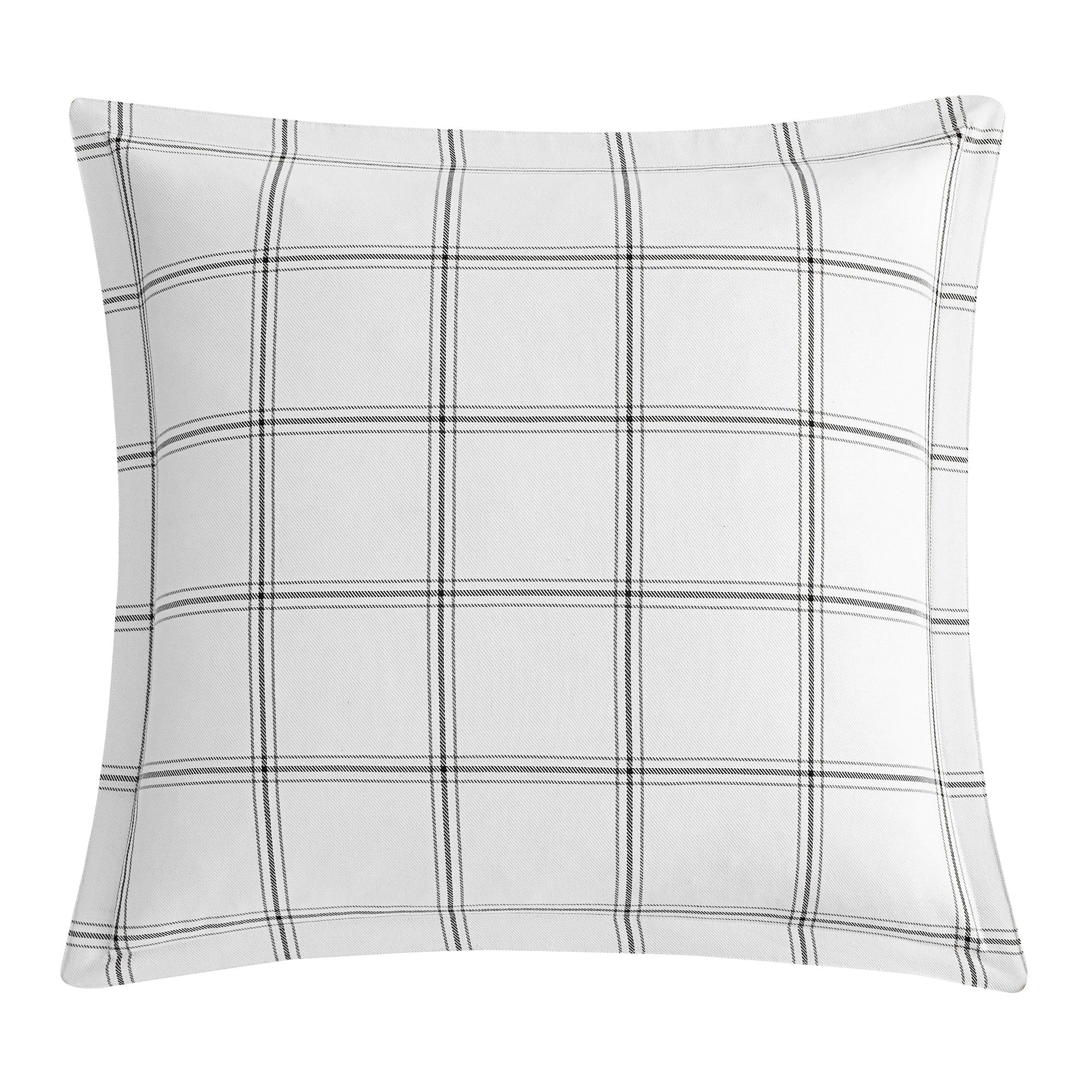 Windowpane - Plaid Euro Sham - White